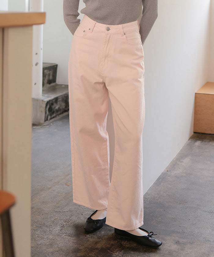 ティティベイト titivate ストレートシルエットデニムパンツ (インディゴ) インディゴ