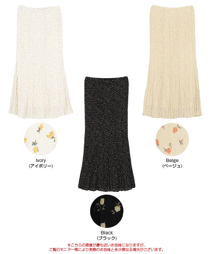 ティティベイト titivate ワッシャープリントスカート (アイボリー) アイボリー