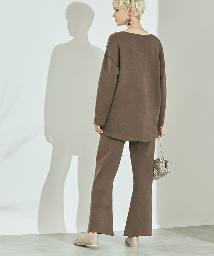 ティティベイト titivate センターピンタックニットパンツ (モカ) モカ