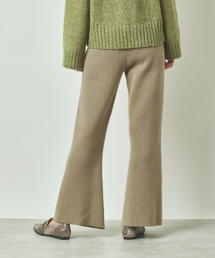 ティティベイト titivate センターピンタックニットパンツ (モカ) モカ