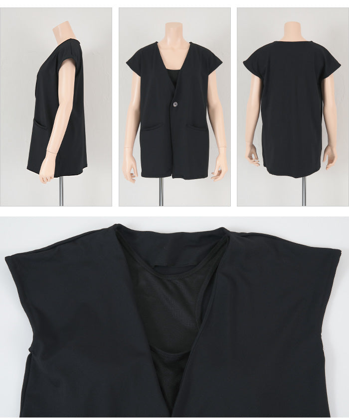 ティティベイト titivate ジレデザインセットビキニ/水着 (ブラック) ブラック