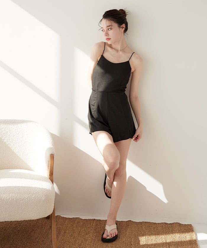 ティティベイト titivate バックオープンシンプルロンパース/水着【返品不可商品】 (ミントグリーン) ミントグリーン