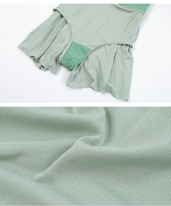 ティティベイト titivate バックオープンシンプルロンパース/水着【返品不可商品】 (ミントグリーン) ミントグリーン