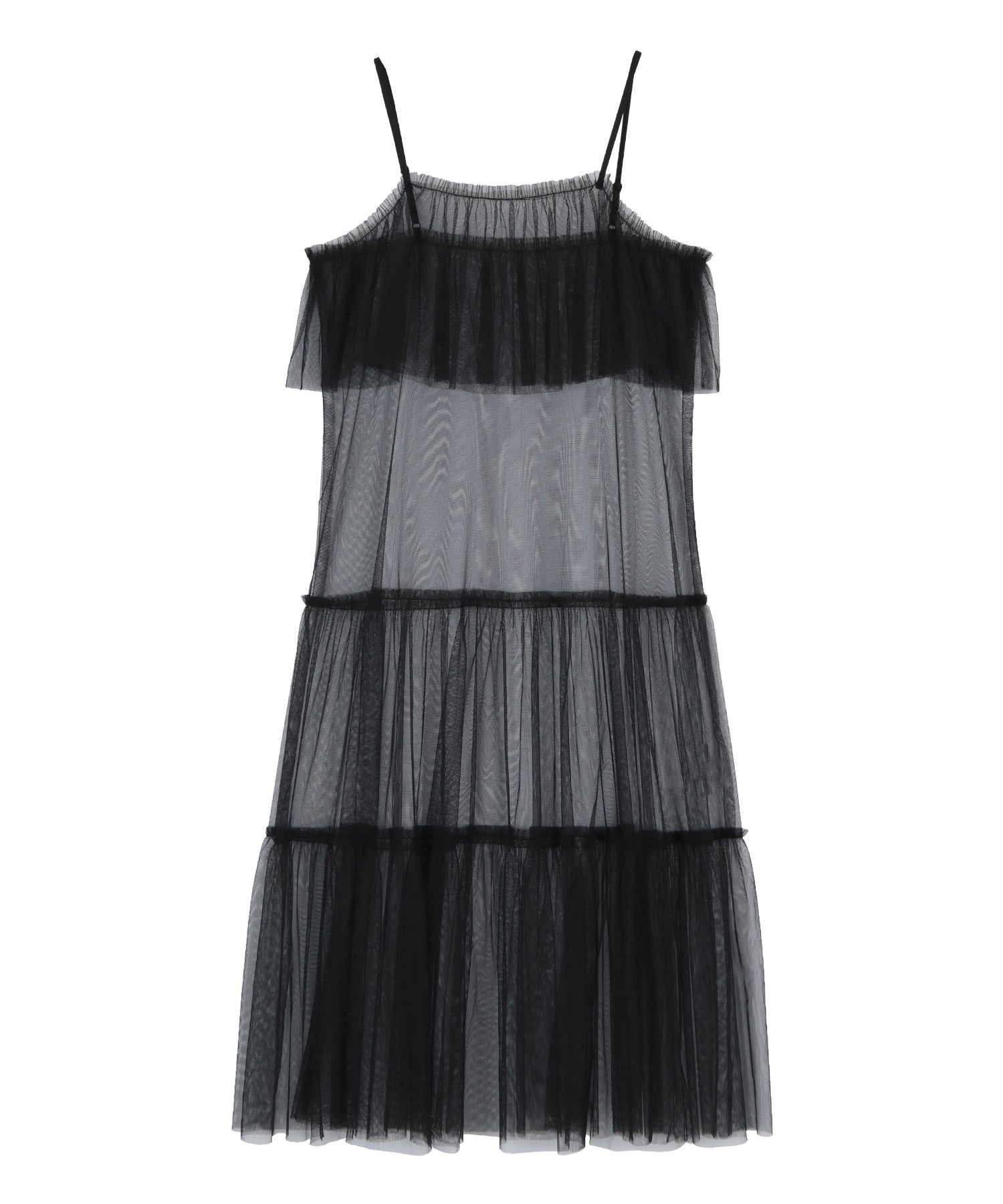 ティティベイト titivate チュールフリルキャミワンピース (ブラック) ブラック