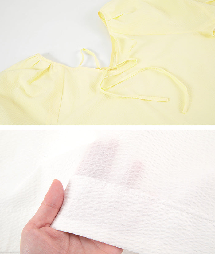 ティティベイト titivate Vネックパフスリーブトップス (ピンク) ピンク