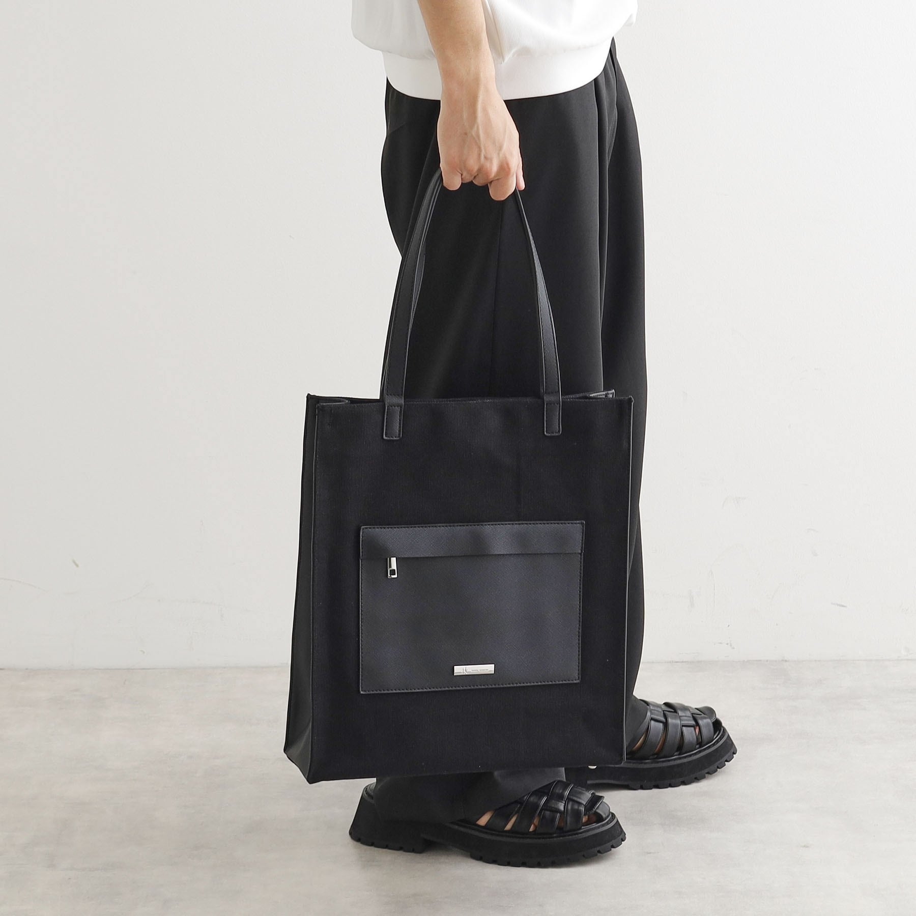 ティーケー タケオ キクチ tk.TAKEO KIKUCHI キャンバスフラットトート (ホワイト(501)) ホワイト(501)