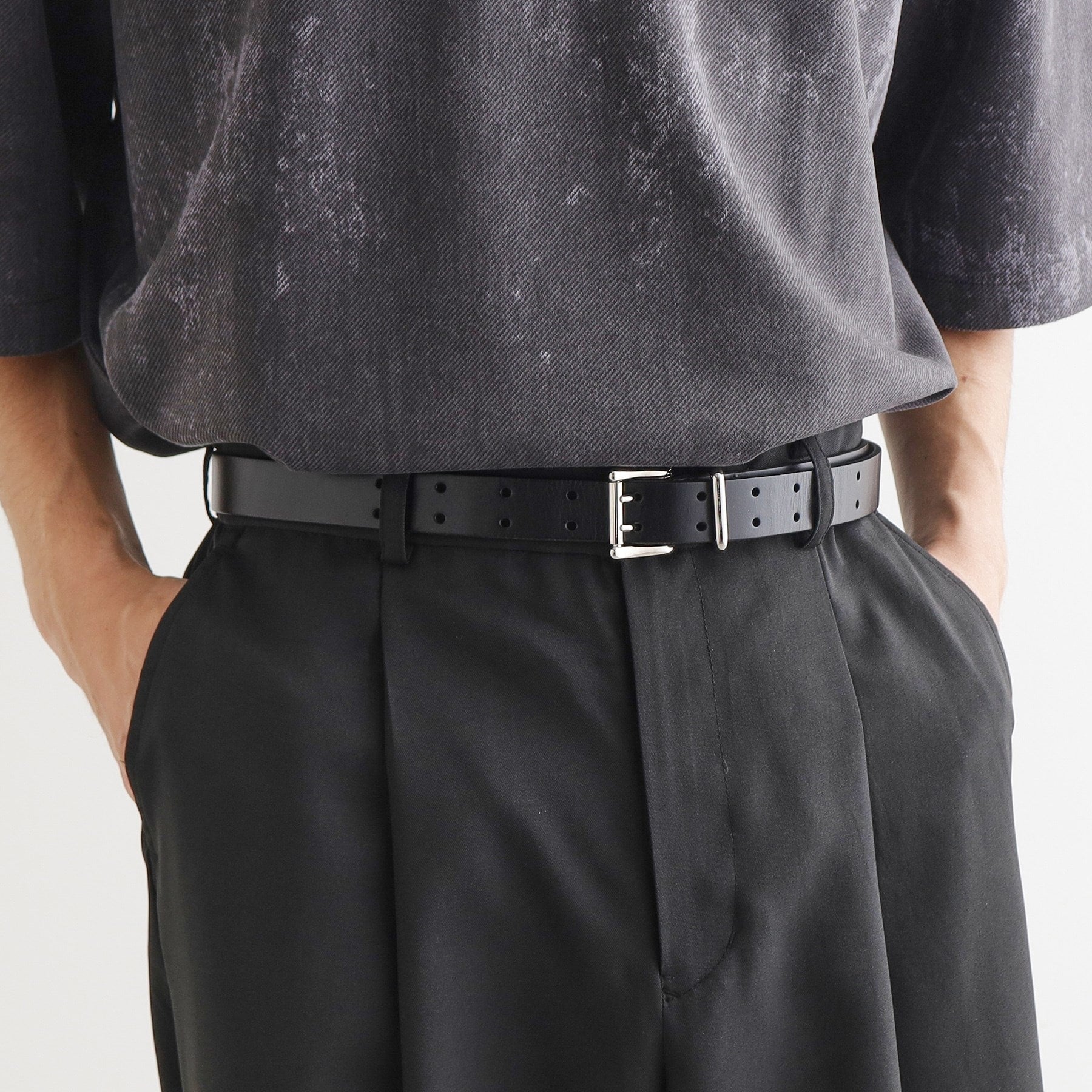 ティーケー タケオ キクチ tk.TAKEO KIKUCHI Wピンナローベルト (ブラック(019)) ブラック(019)