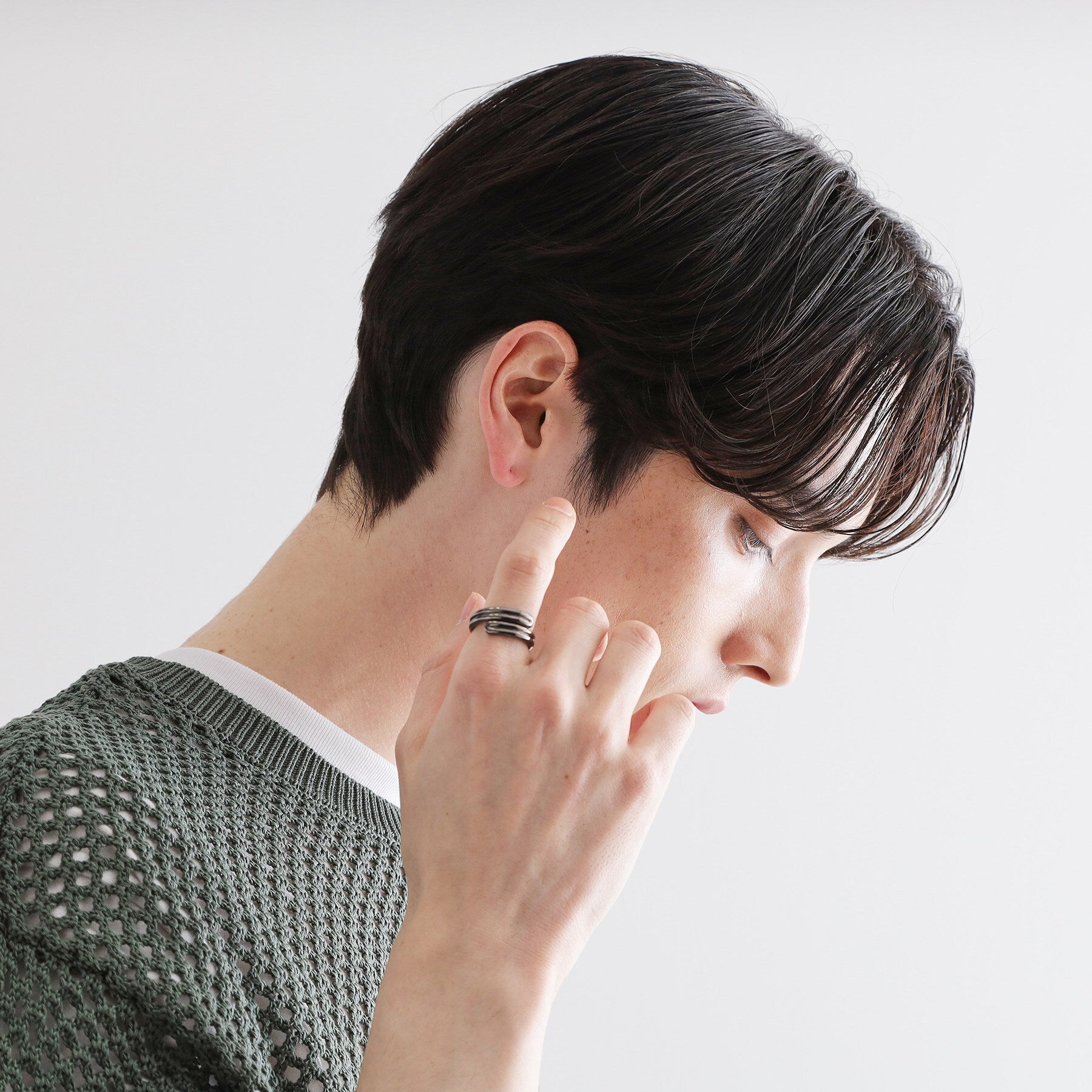 ティーケー タケオ キクチ tk.TAKEO KIKUCHI レイヤー2WAYリング (ブラックシルバー(009)) ブラックシルバー(009)