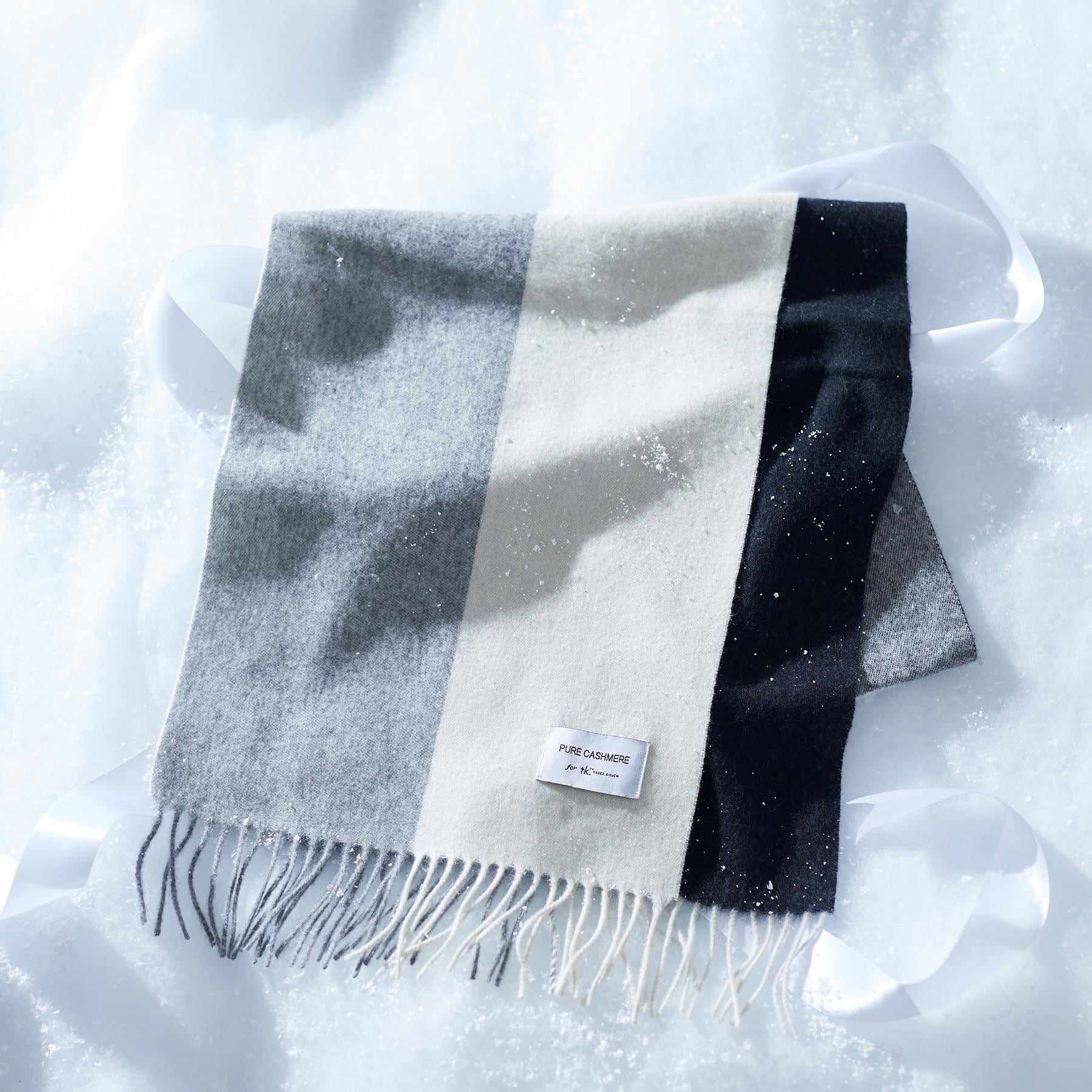ティーケー タケオ キクチ tk.TAKEO KIKUCHI 【カシミヤ100%】ピュアカシミヤセパレートマフラー (アイボリー(504)) アイボリー(504)
