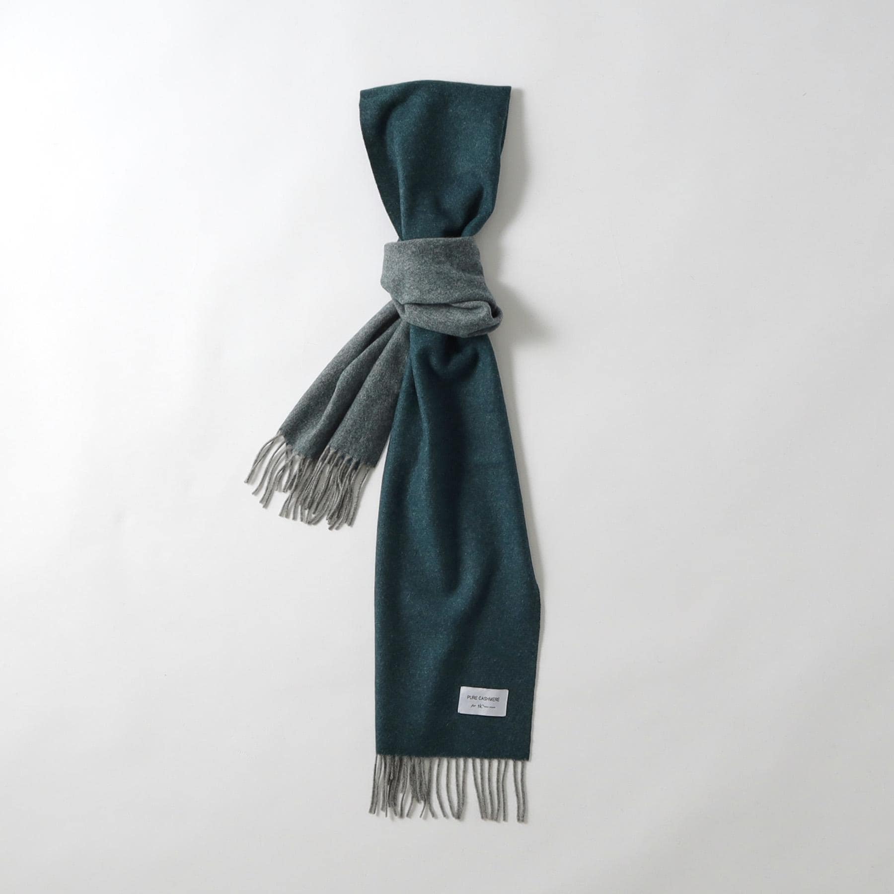 ティーケー タケオ キクチ tk.TAKEO KIKUCHI 【カシミヤ100%】ピュアカシミヤリバーシブルマフラー (ブルーグリーン(097)) ブルーグリーン(097)