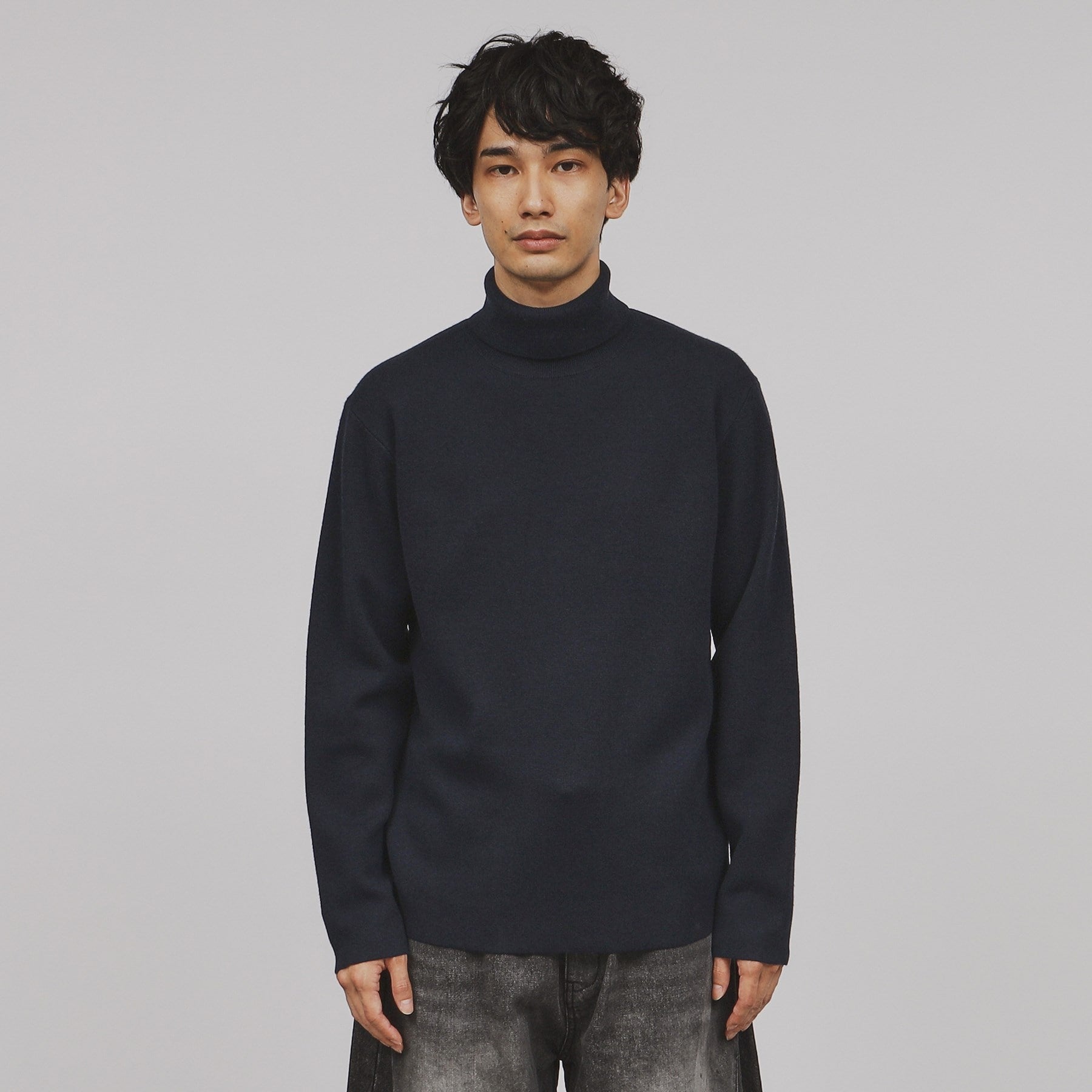 tk.TAKEO KIKUCHI tk.TAKEO KIKUCHI 【Washable】 High Gauge Turtleneck Knit