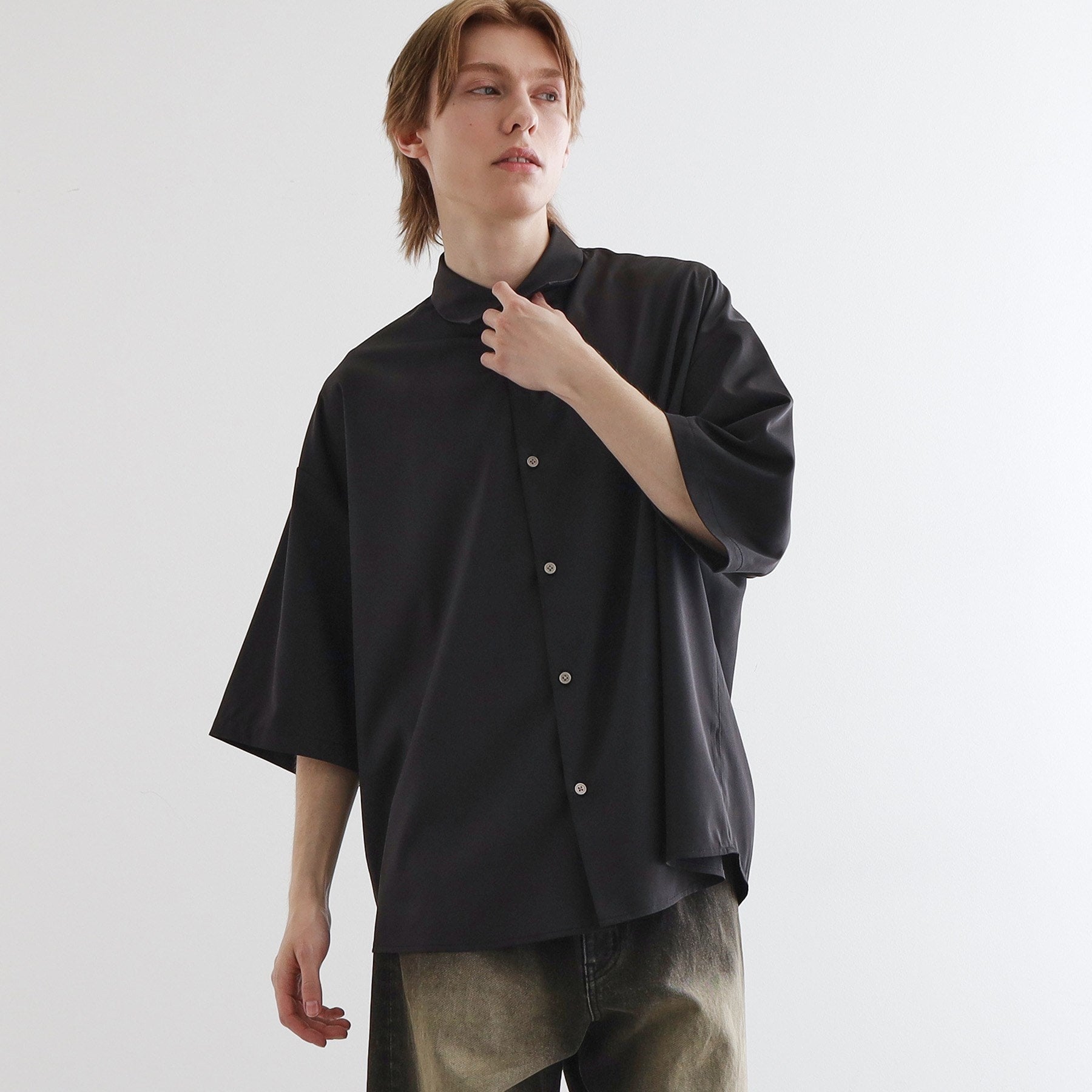 ティーケー タケオ キクチ tk.TAKEO KIKUCHI アソートなめらかシャツ (ブラック(019)) ブラック(019)