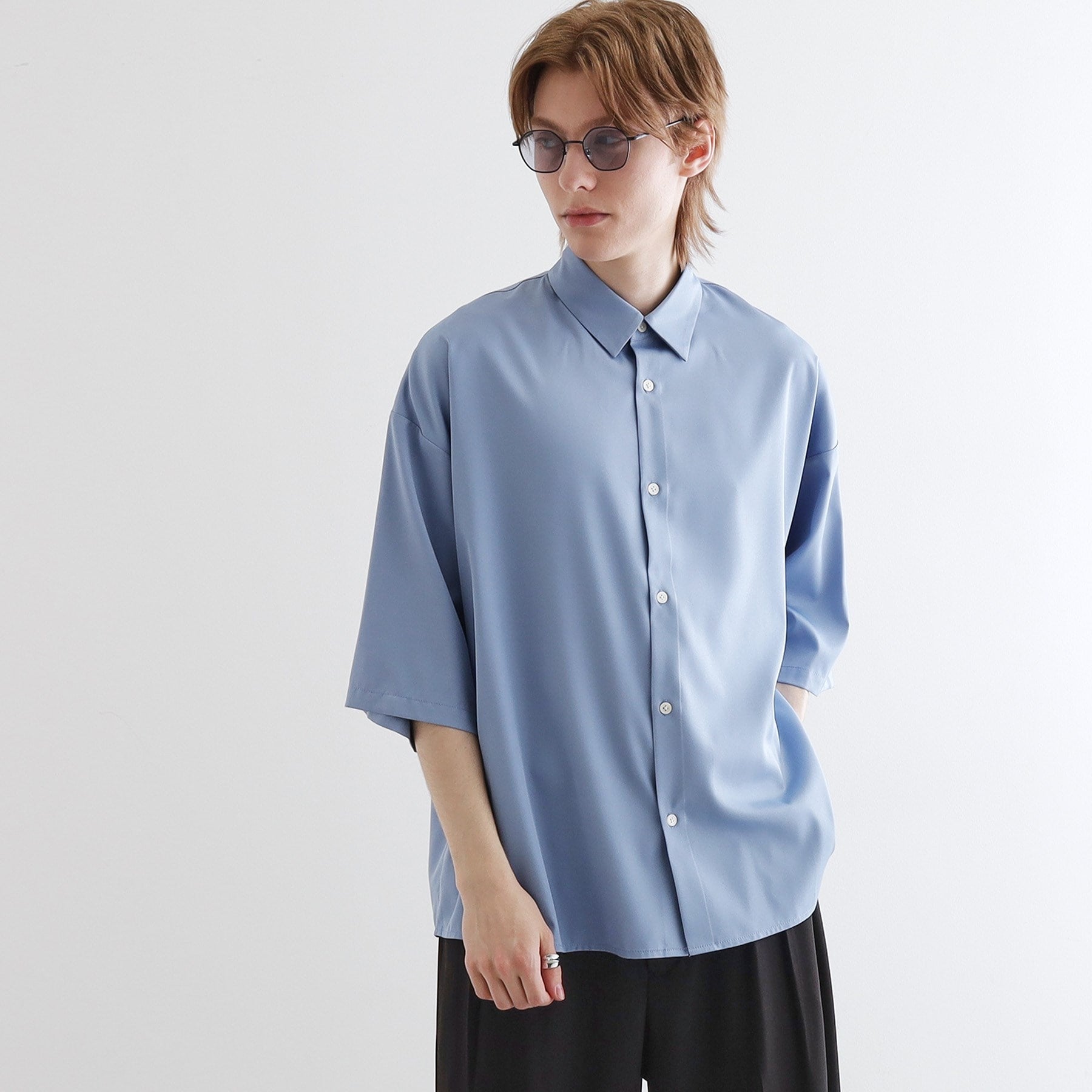 ティーケー タケオ キクチ tk.TAKEO KIKUCHI アソートなめらかシャツ (ブルー(092)) ブルー(092)