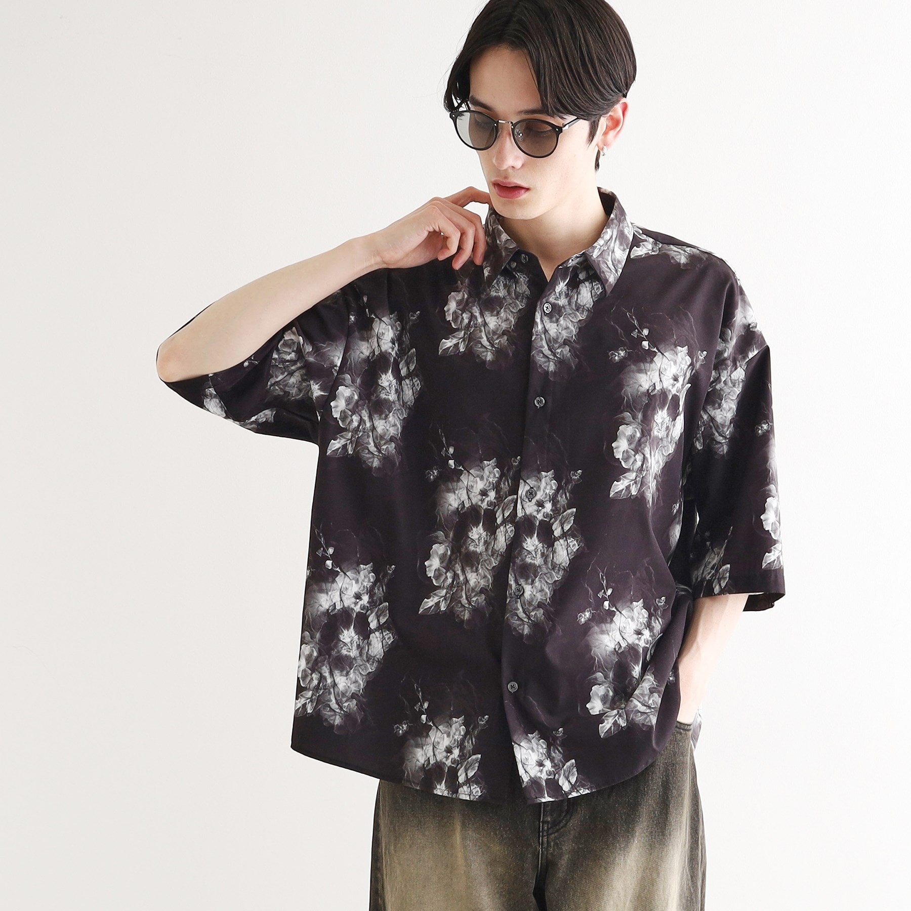 ティーケー タケオ キクチ tk.TAKEO KIKUCHI アソートなめらかシャツ (ブラック(419)) ブラック(419)