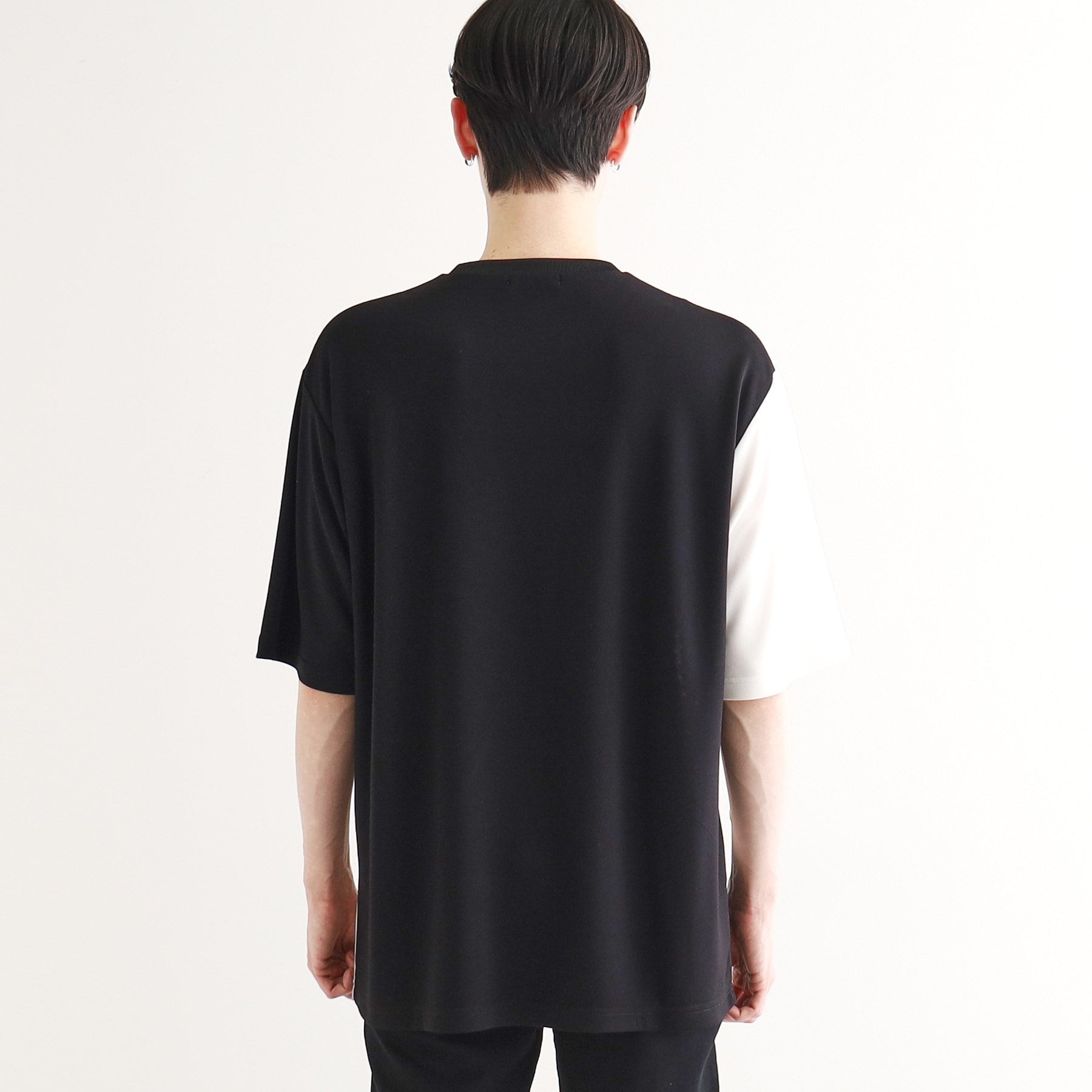 ティーケー タケオ キクチ tk.TAKEO KIKUCHI 【UV/接触冷感】ナナメ切替アソートTシャツ (ブラック(519)) ブラック(519)