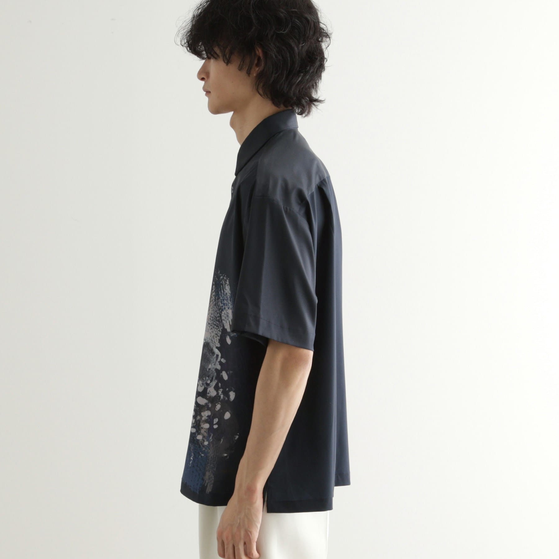 ティーケー タケオ キクチ tk.TAKEO KIKUCHI ペイント半袖シャツ (ネイビー(494)) ネイビー(494)
