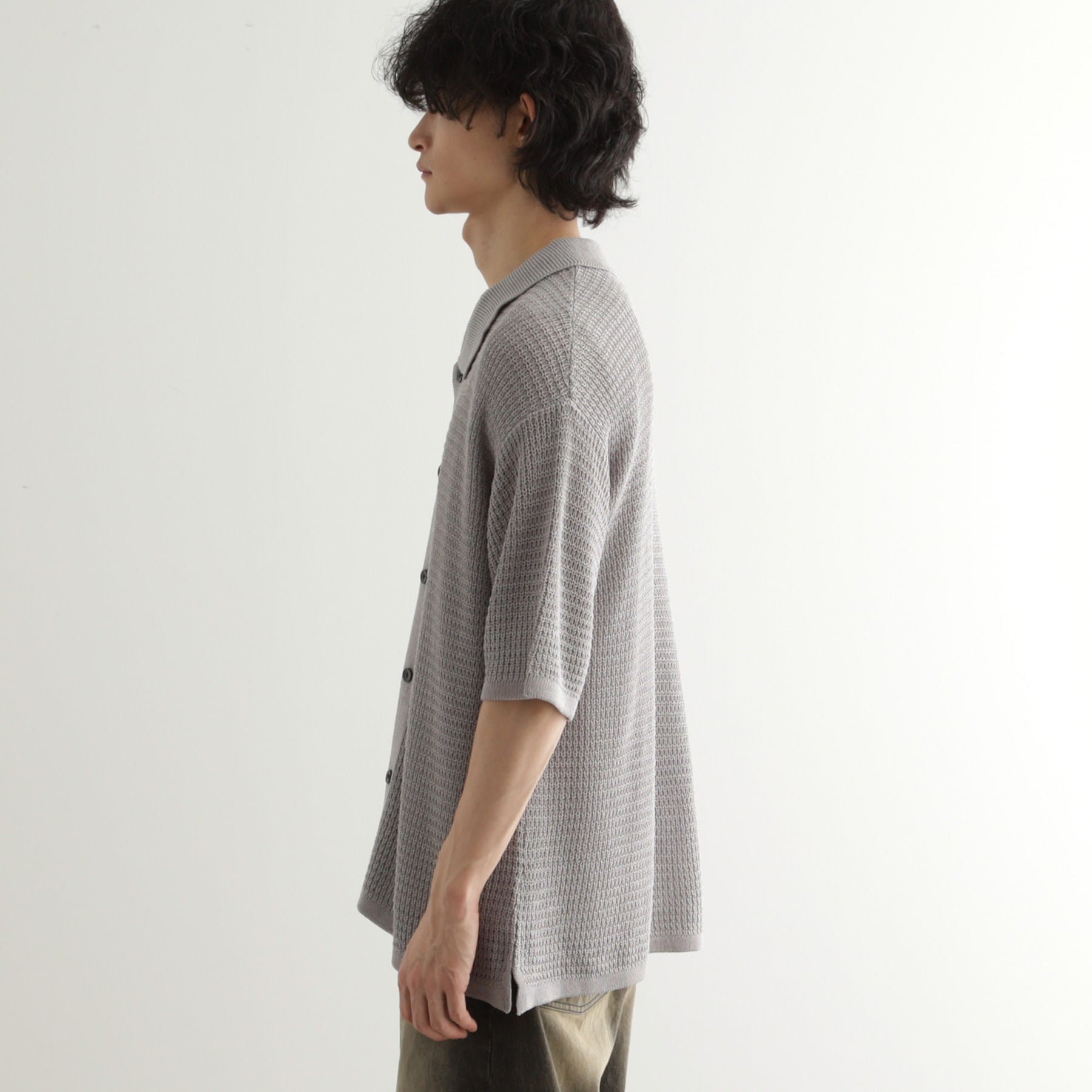 ティーケー タケオ キクチ tk.TAKEO KIKUCHI リネンライクニットポロシャツ (ブルー(092)) ブルー(092)