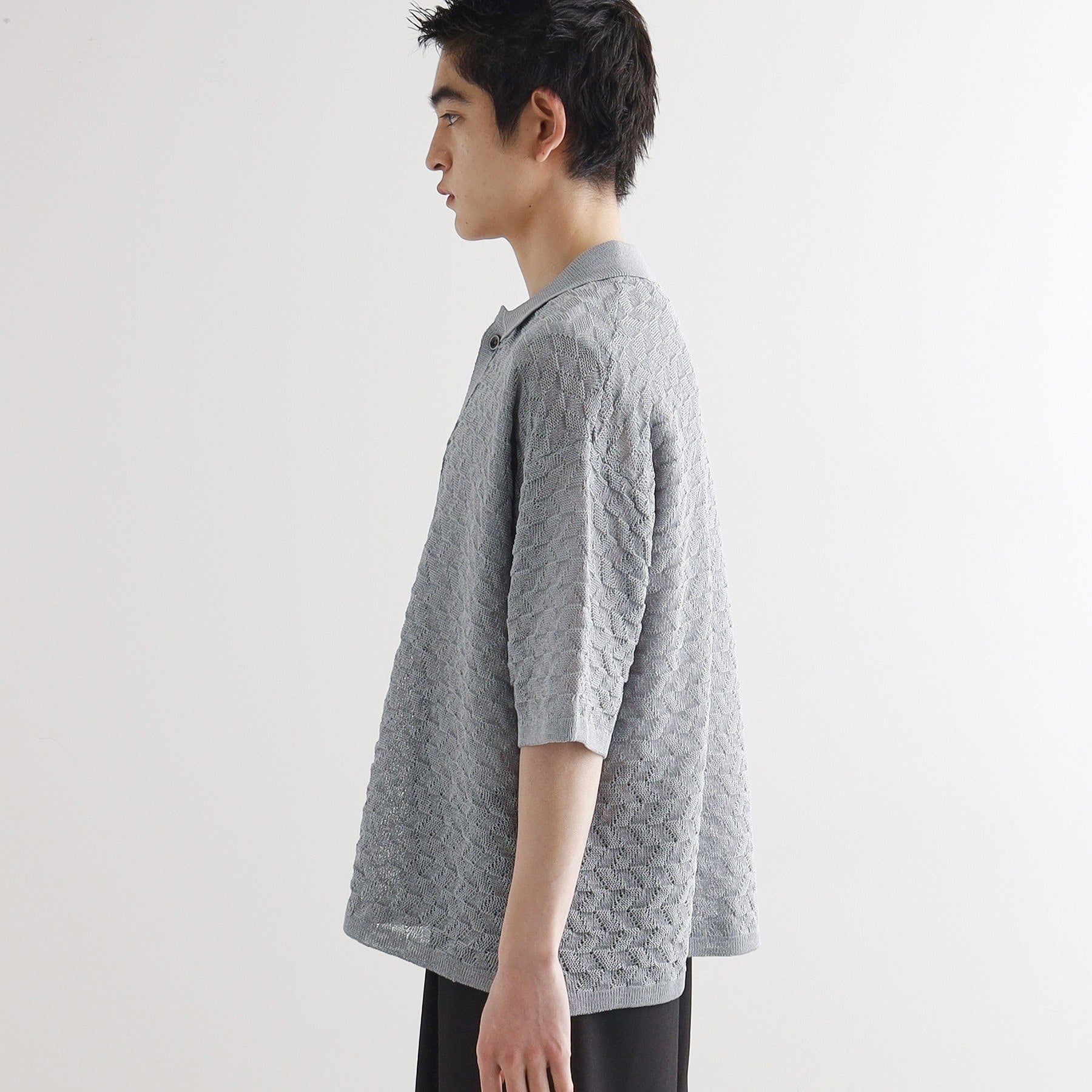 ティーケー タケオ キクチ tk.TAKEO KIKUCHI ニットポロカーディガン (ライトグレー(011)) ライトグレー(011)