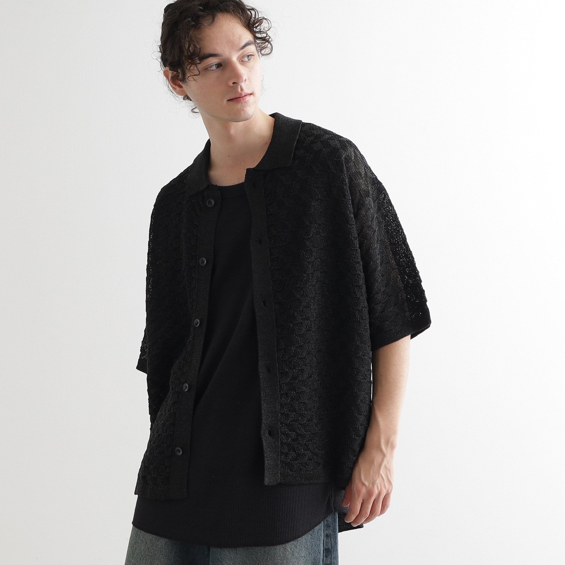 ティーケー タケオ キクチ tk.TAKEO KIKUCHI ニットポロカーディガン (ライトグレー(011)) ライトグレー(011)