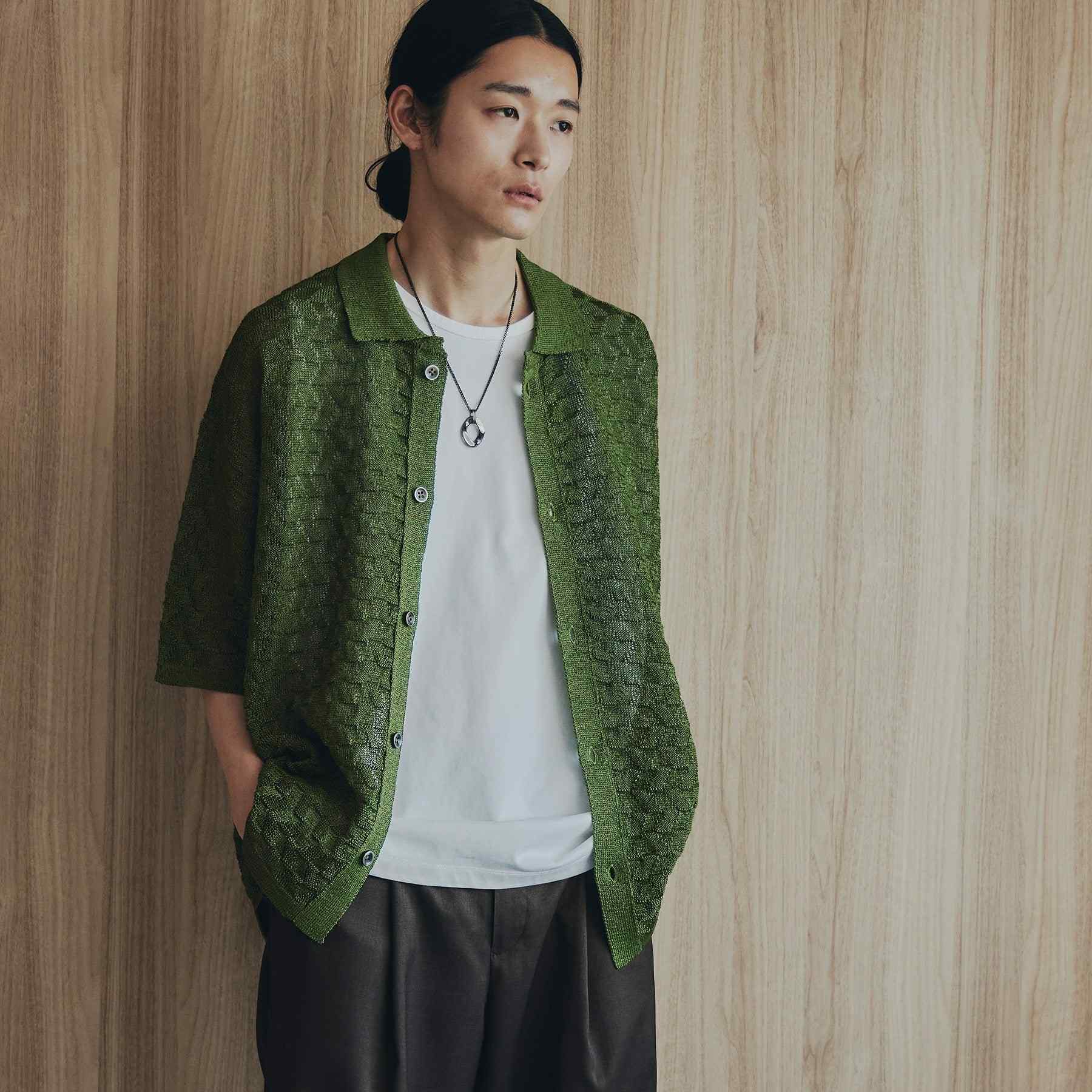 ティーケー タケオ キクチ tk.TAKEO KIKUCHI ニットポロカーディガン (ライトグレー(011)) ライトグレー(011)