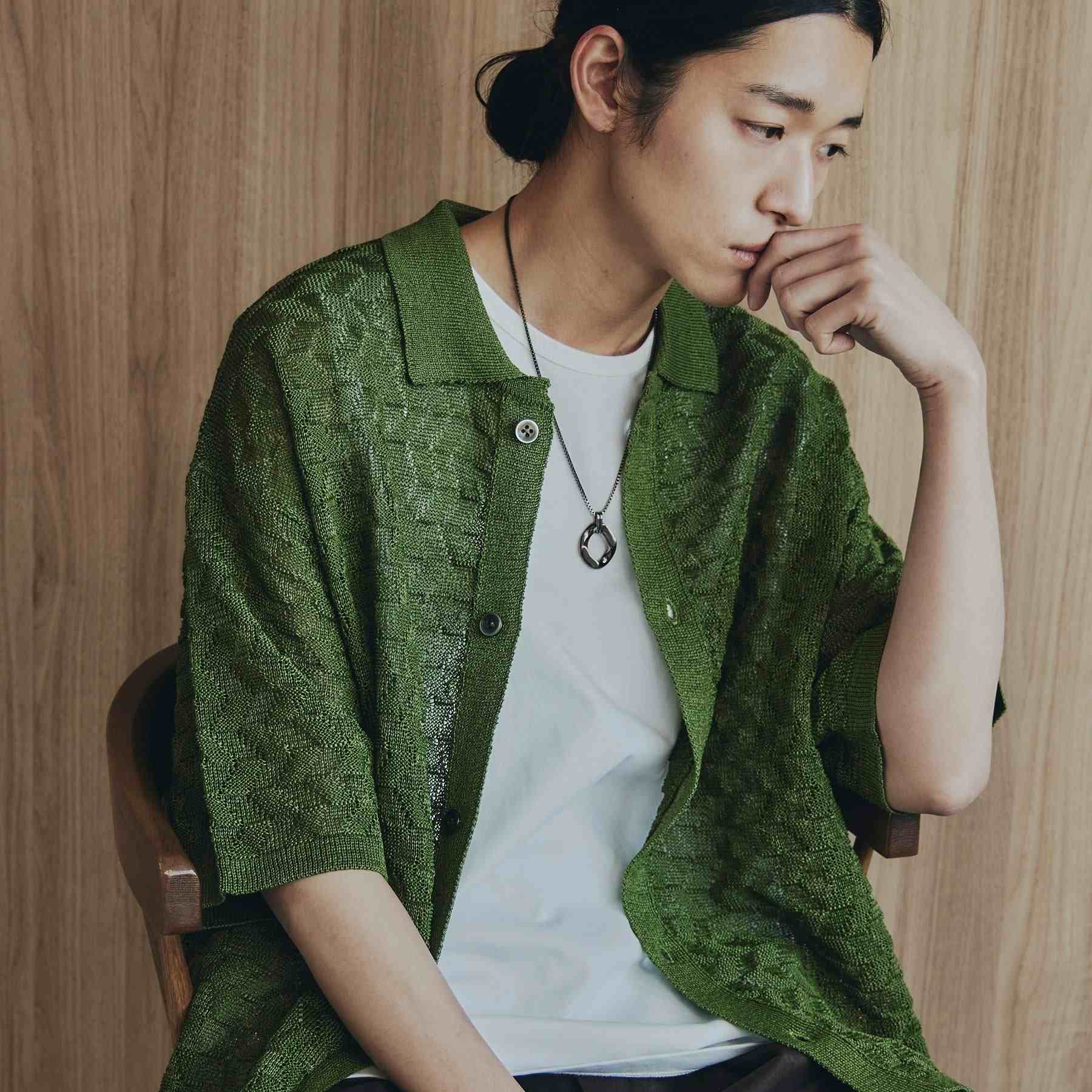 ティーケー タケオ キクチ tk.TAKEO KIKUCHI ニットポロカーディガン (ライトグレー(011)) ライトグレー(011)