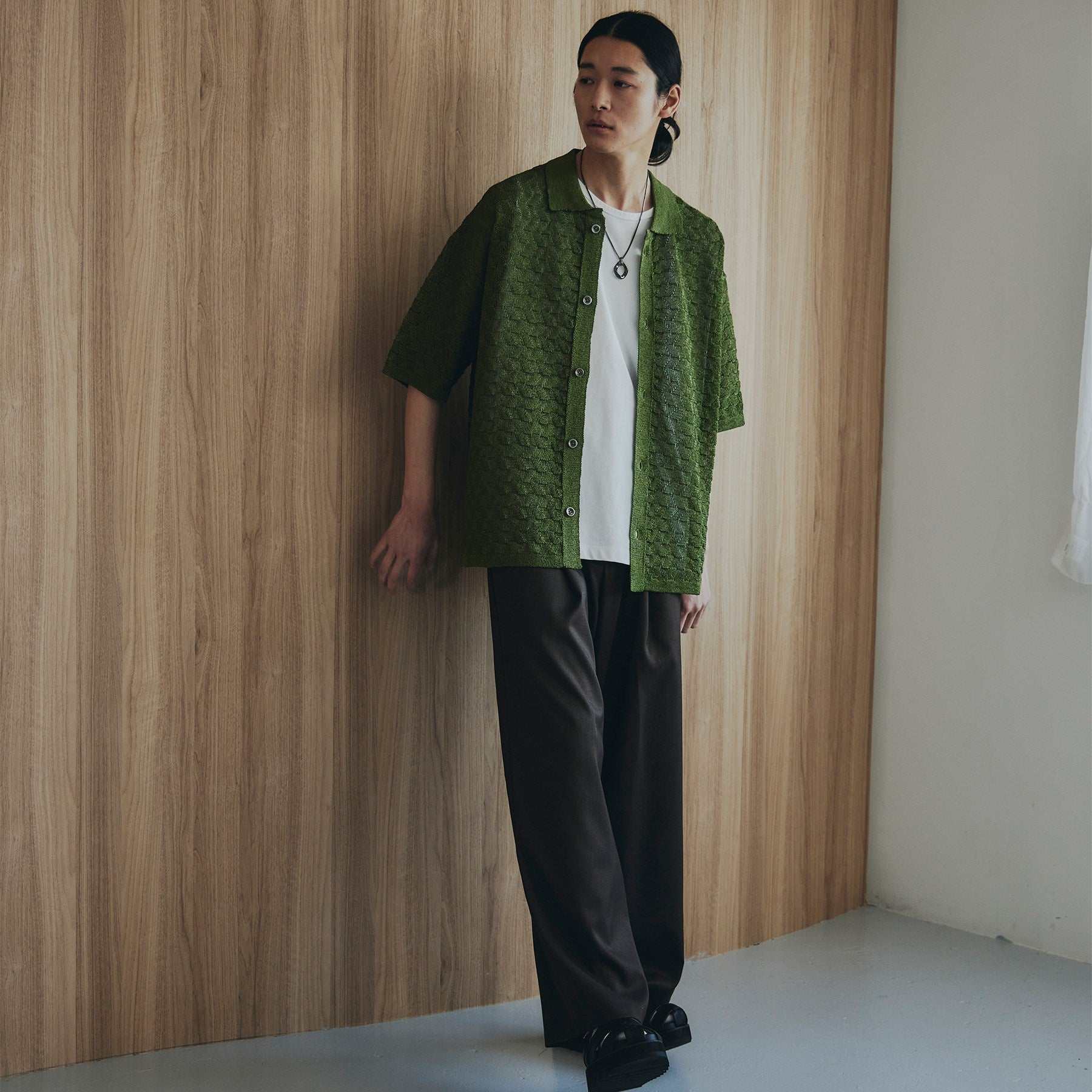 ティーケー タケオ キクチ tk.TAKEO KIKUCHI ニットポロカーディガン (ライトグレー(011)) ライトグレー(011)