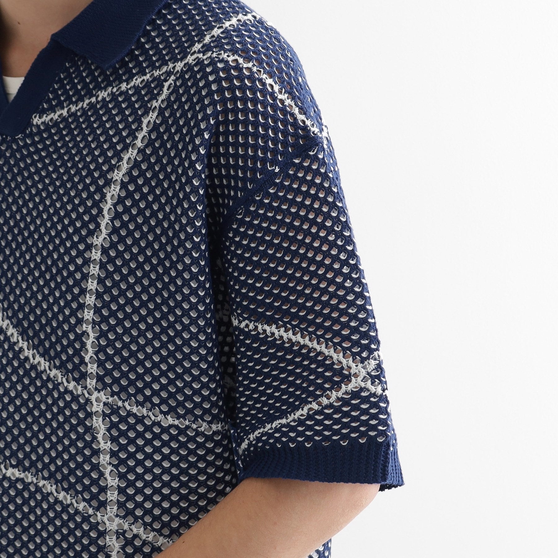 ティーケー タケオ キクチ tk.TAKEO KIKUCHI ラインアートニットポロ (ホワイト(001)) ホワイト(001)