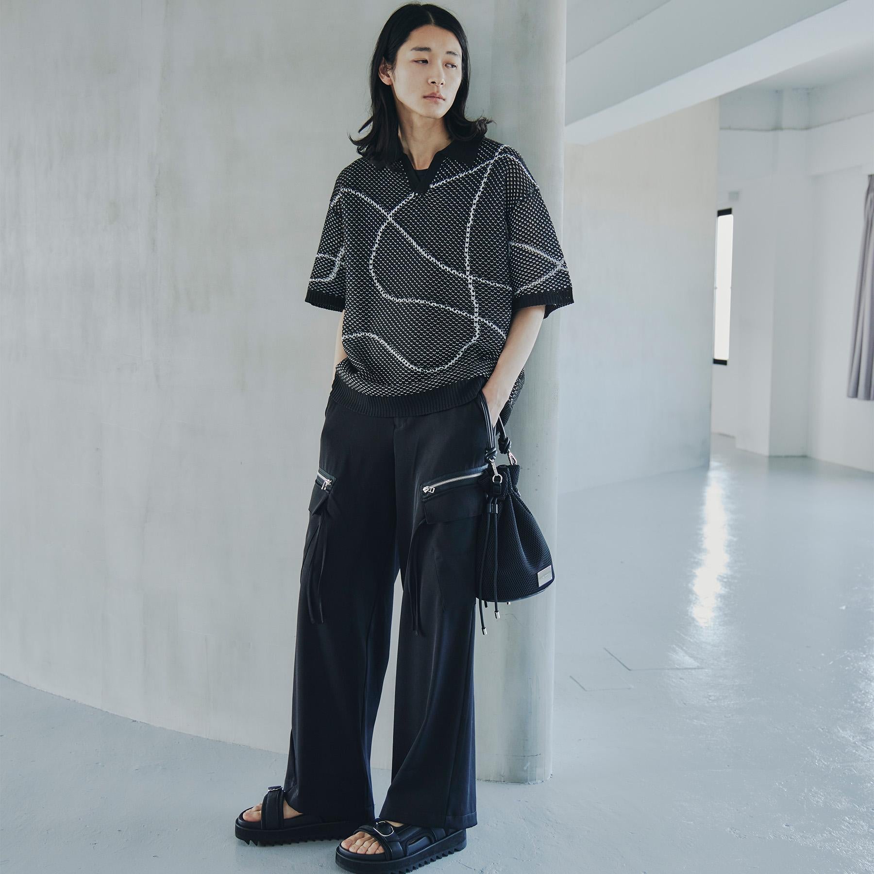 ティーケー タケオ キクチ tk.TAKEO KIKUCHI ラインアートニットポロ (ホワイト(001)) ホワイト(001)