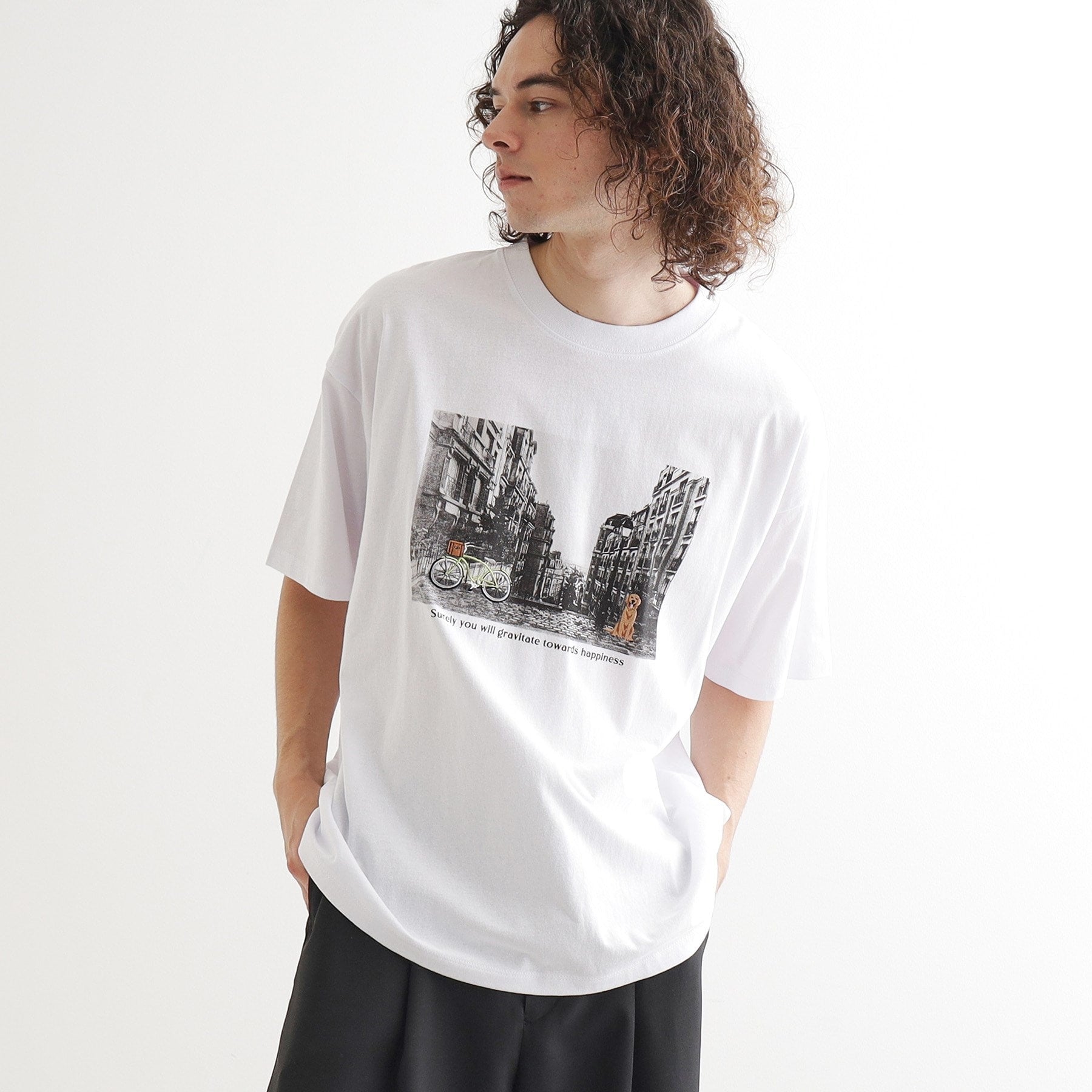 ティーケー タケオ キクチ tk.TAKEO KIKUCHI フォトプリント刺繍Tシャツ (ホワイト(001)) ホワイト(001)