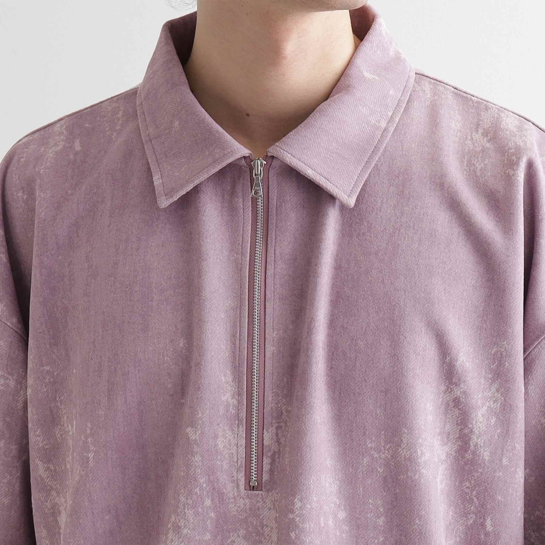 ティーケー タケオ キクチ tk.TAKEO KIKUCHI ヴィンテージライクハーフジップポロシャツ (オリーブグリーン(026)) オリーブグリーン(026)