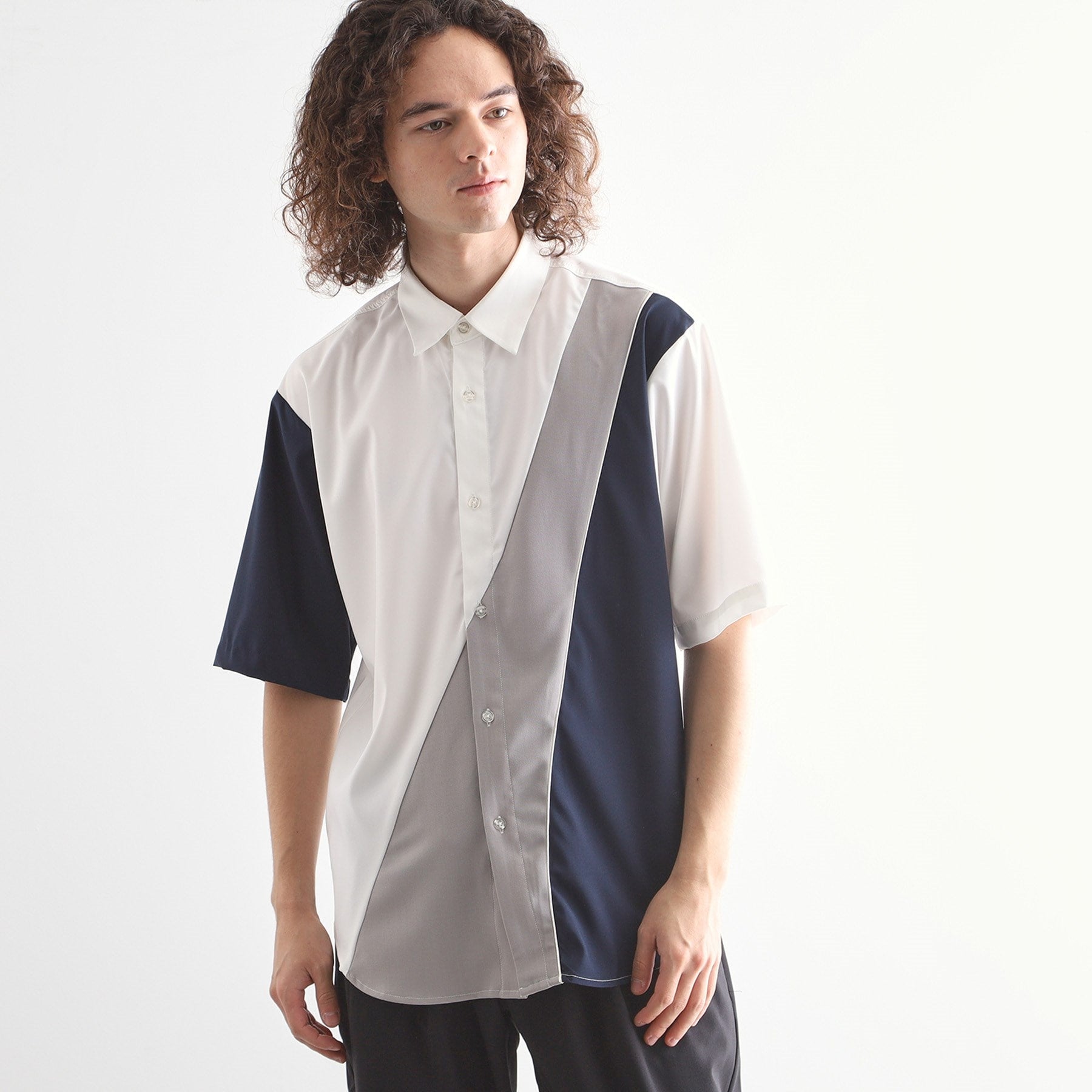 ティーケー タケオ キクチ tk.TAKEO KIKUCHI カーブスイッチシャツ (ホワイト(501)) ホワイト(501)