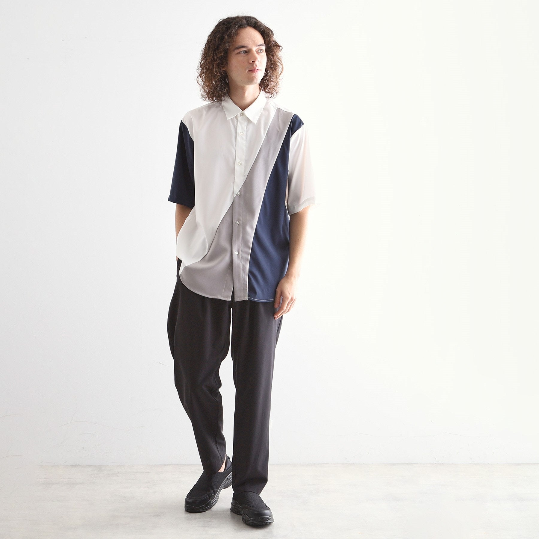 ティーケー タケオ キクチ tk.TAKEO KIKUCHI カーブスイッチシャツ (ホワイト(501)) ホワイト(501)