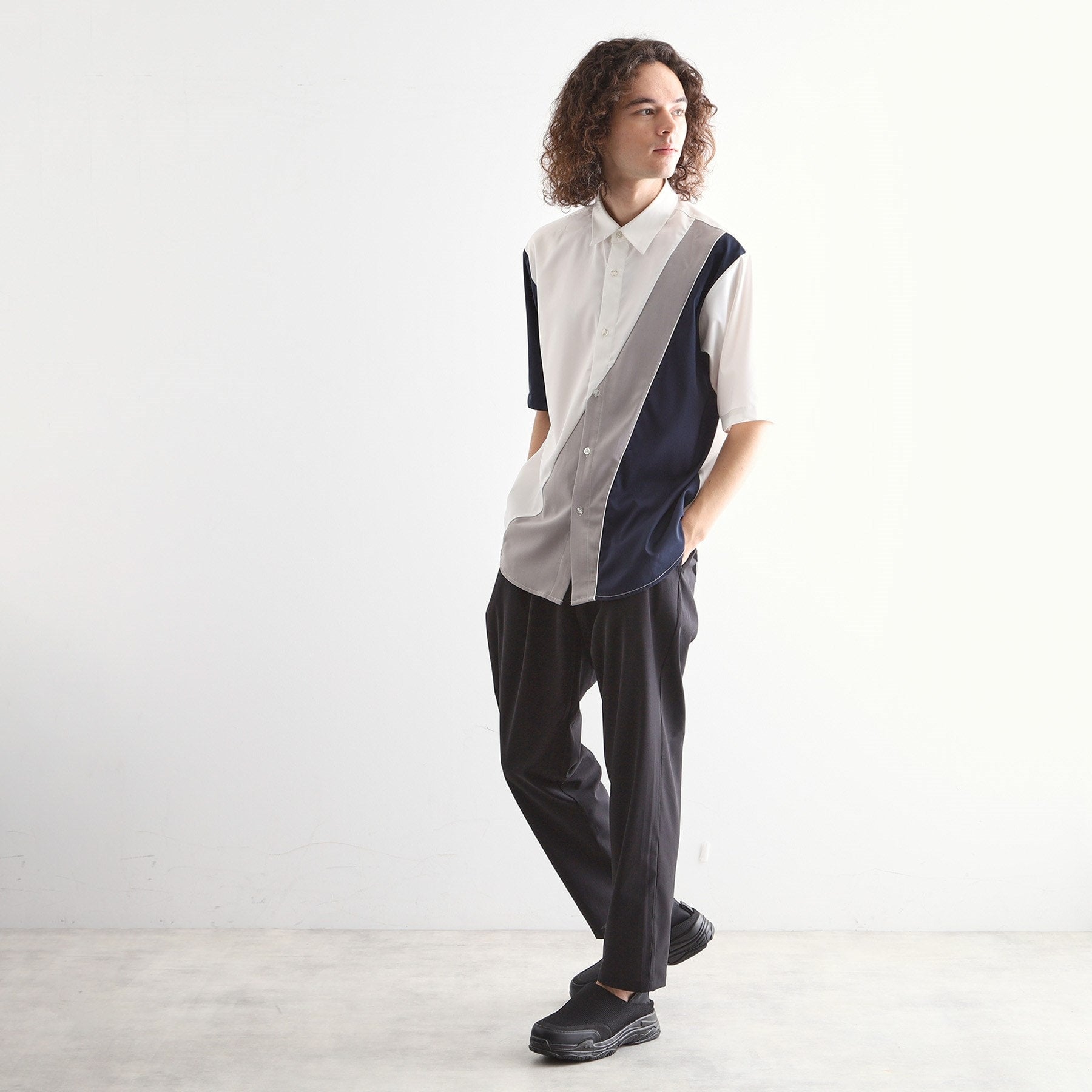 ティーケー タケオ キクチ tk.TAKEO KIKUCHI カーブスイッチシャツ (ホワイト(501)) ホワイト(501)