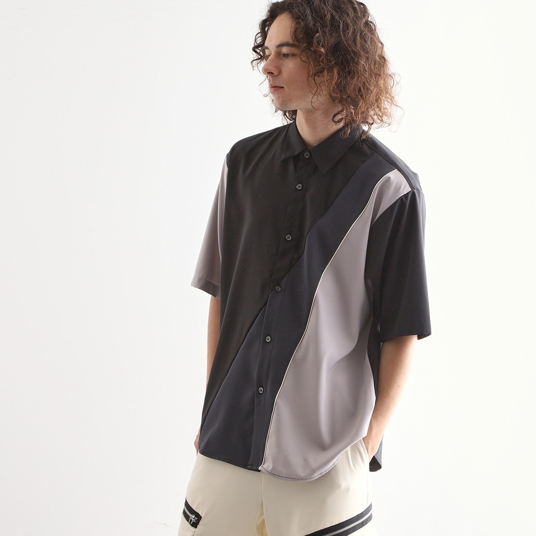 ティーケー タケオ キクチ tk.TAKEO KIKUCHI カーブスイッチシャツ (ホワイト(501)) ホワイト(501)