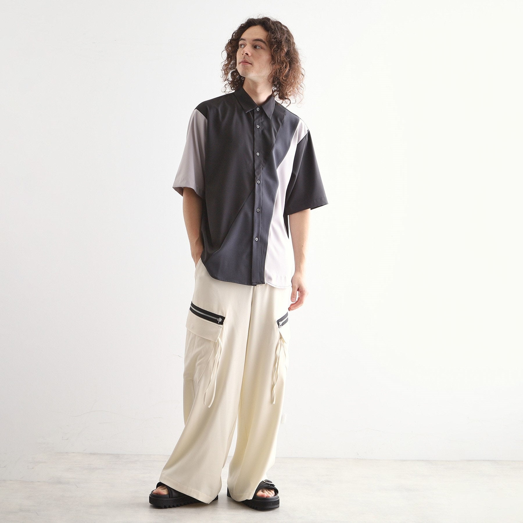 ティーケー タケオ キクチ tk.TAKEO KIKUCHI カーブスイッチシャツ (ホワイト(501)) ホワイト(501)