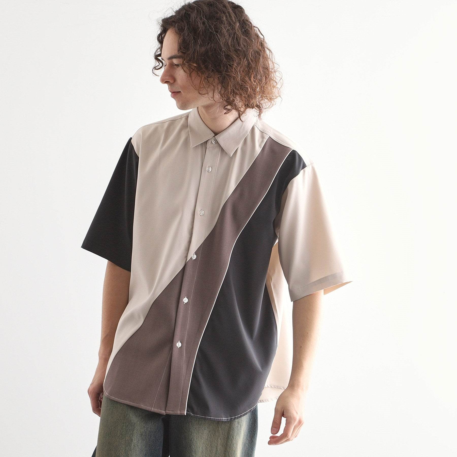 ティーケー タケオ キクチ tk.TAKEO KIKUCHI カーブスイッチシャツ (ホワイト(501)) ホワイト(501)