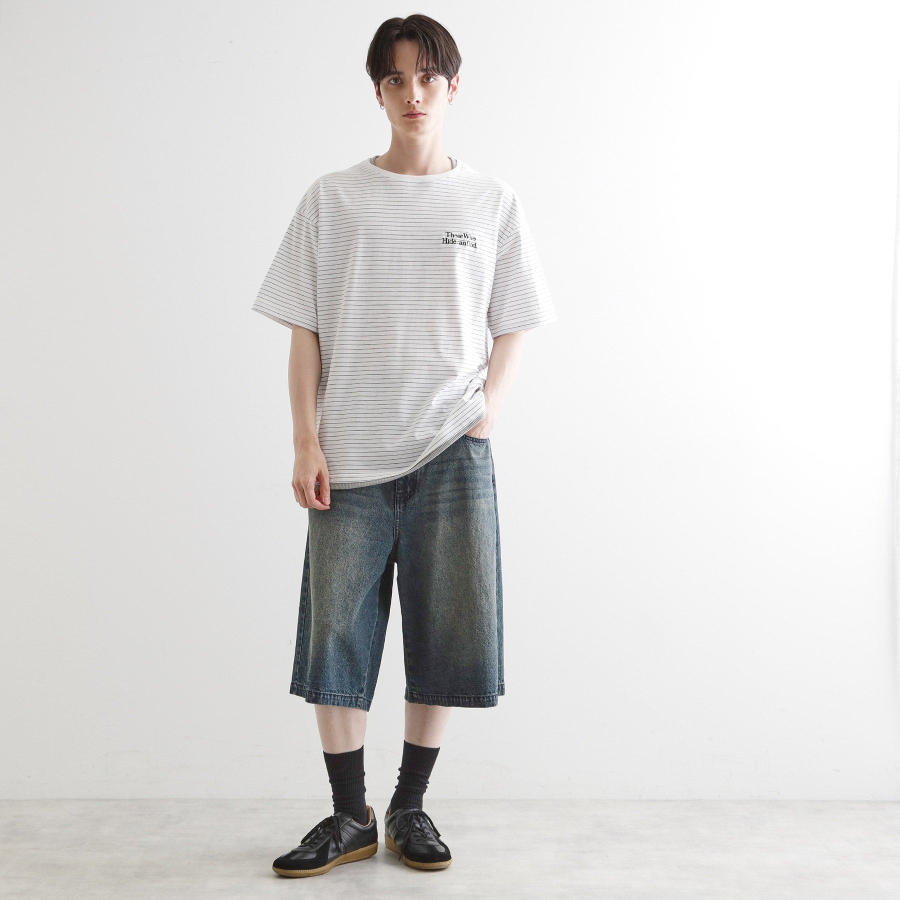 ティーケー タケオ キクチ tk.TAKEO KIKUCHI マイクロボーダーフェイクTシャツ (ネイビー(394)) ネイビー(394)