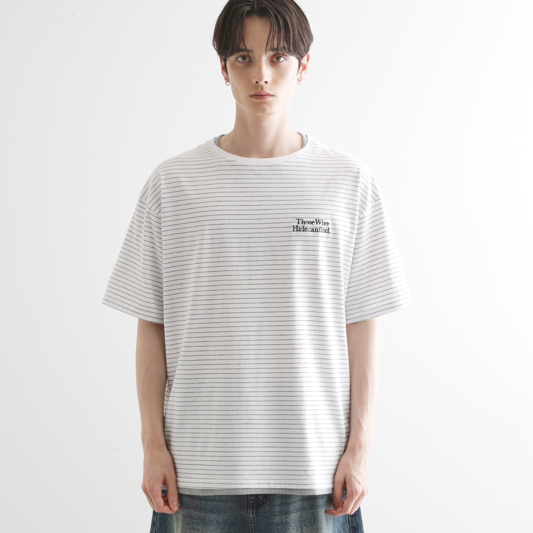 ティーケー タケオ キクチ tk.TAKEO KIKUCHI マイクロボーダーフェイクTシャツ (ネイビー(394)) ネイビー(394)