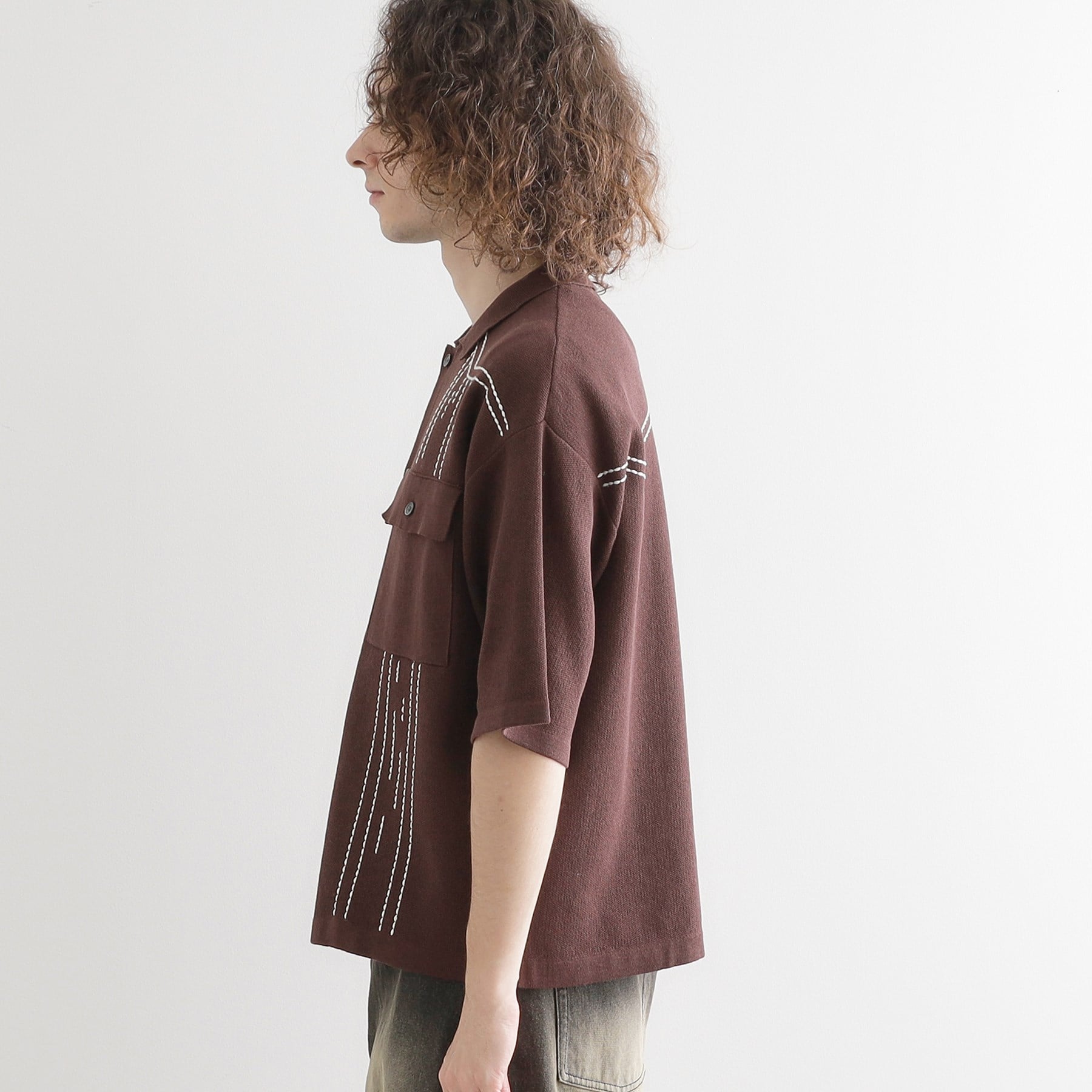 ティーケー タケオ キクチ tk.TAKEO KIKUCHI ウェスタンポロカーディガン (ブラウン(044)) ブラウン(044)