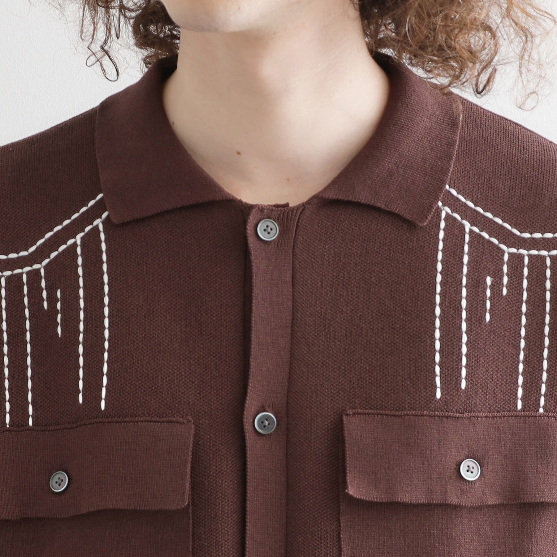 ティーケー タケオ キクチ tk.TAKEO KIKUCHI ウェスタンポロカーディガン (ブラウン(044)) ブラウン(044)