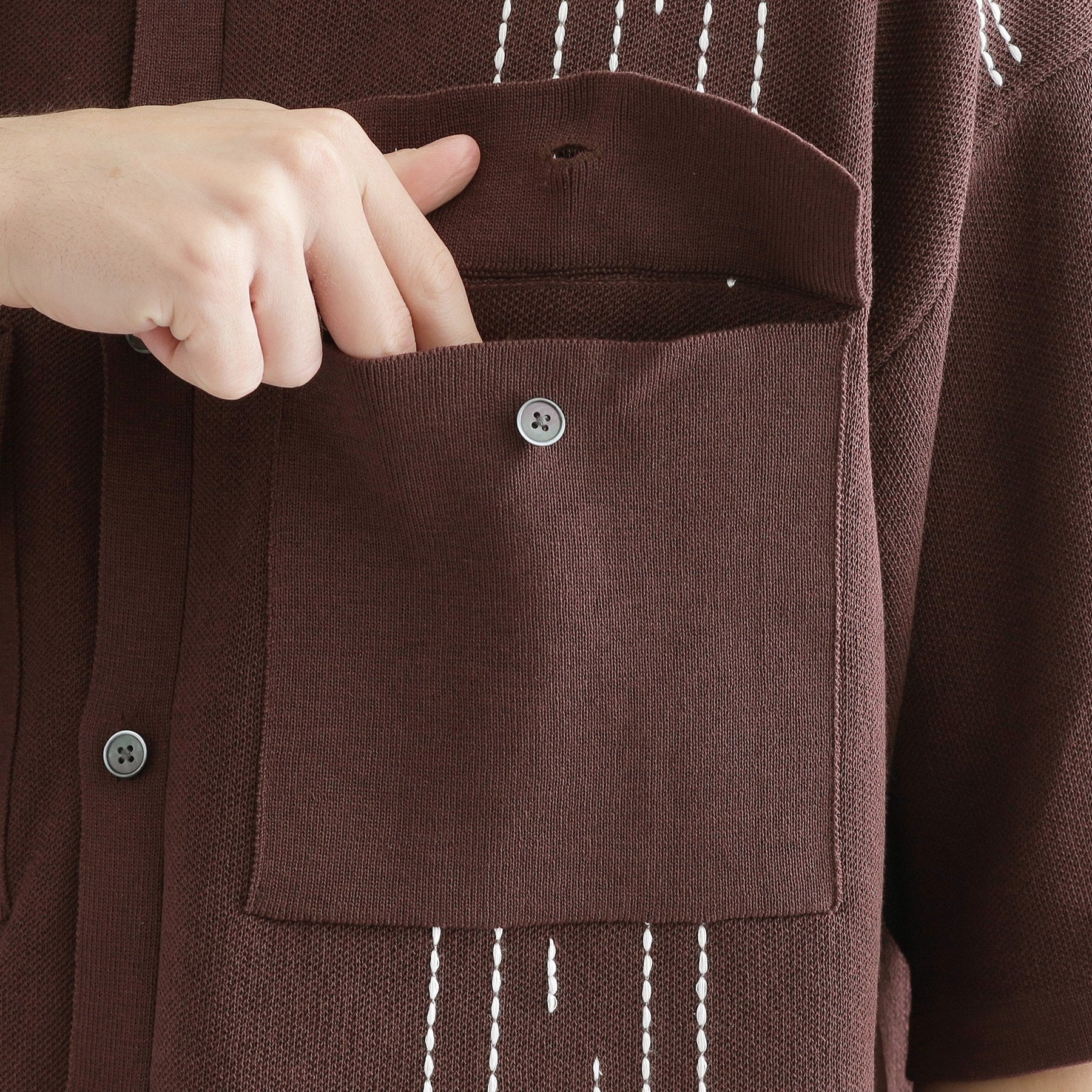 ティーケー タケオ キクチ tk.TAKEO KIKUCHI ウェスタンポロカーディガン (ブラウン(044)) ブラウン(044)