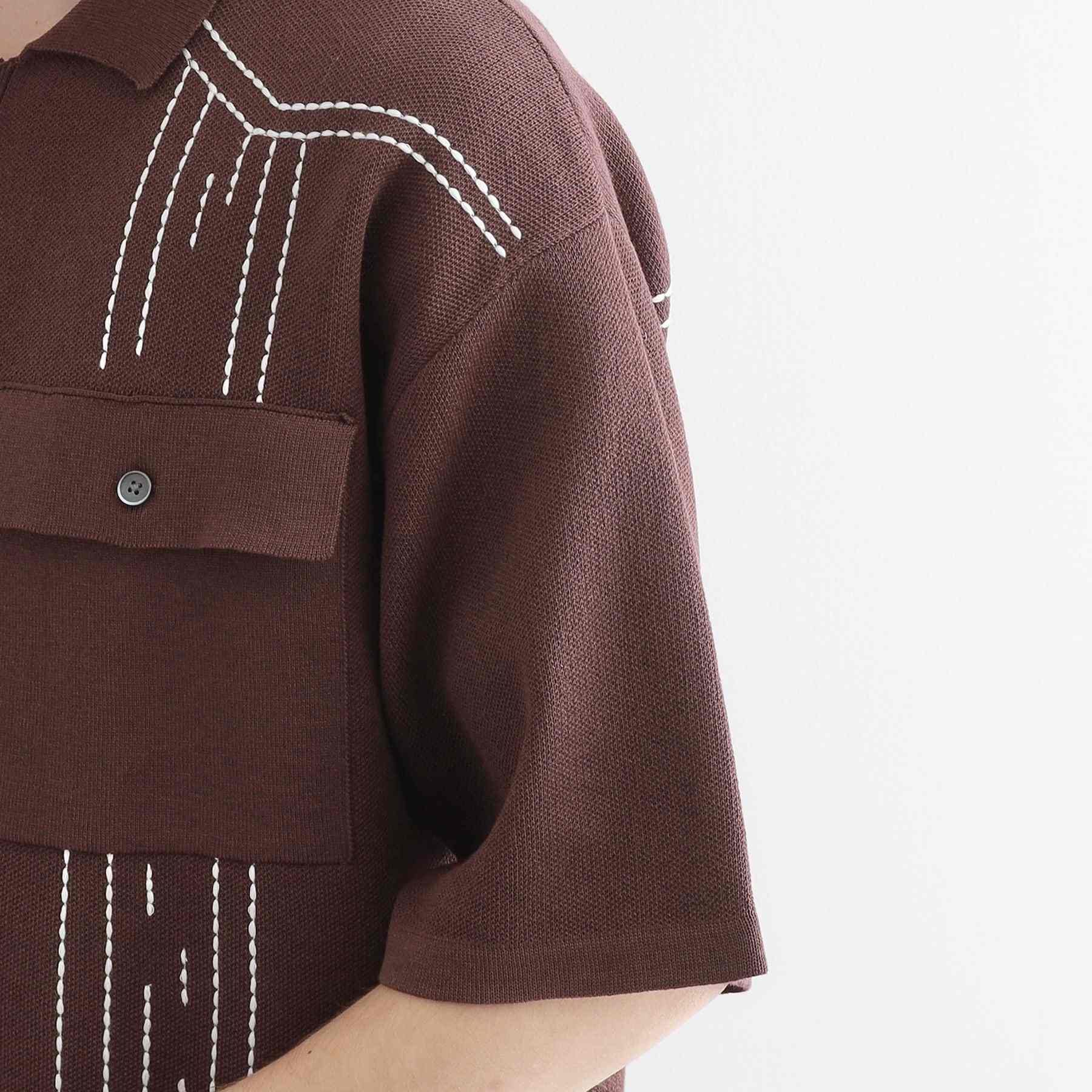 ティーケー タケオ キクチ tk.TAKEO KIKUCHI ウェスタンポロカーディガン (ブラウン(044)) ブラウン(044)