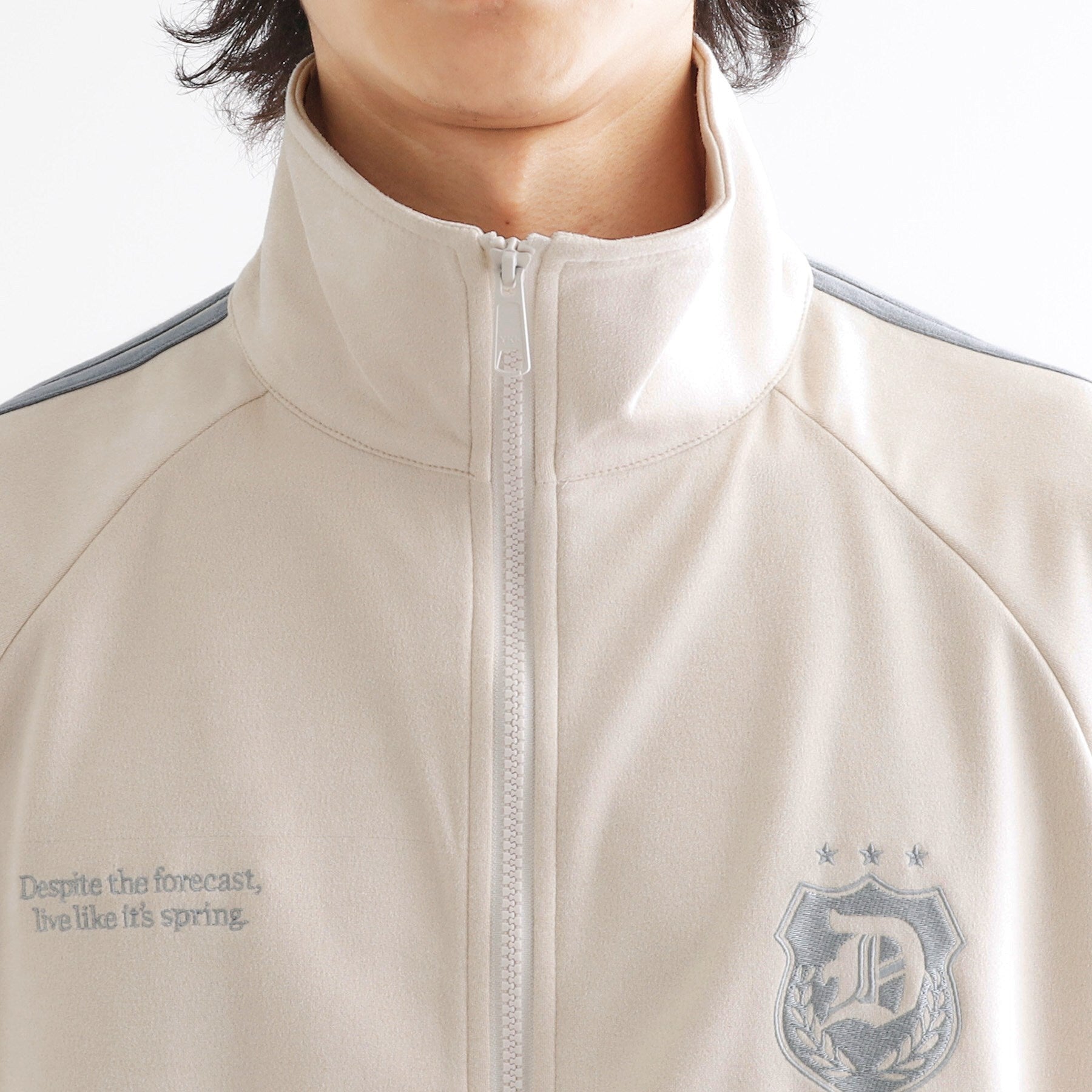 ティーケー タケオ キクチ tk.TAKEO KIKUCHI スエードライクトラックジャケット (チャコールグレー(014)) チャコールグレー(014)