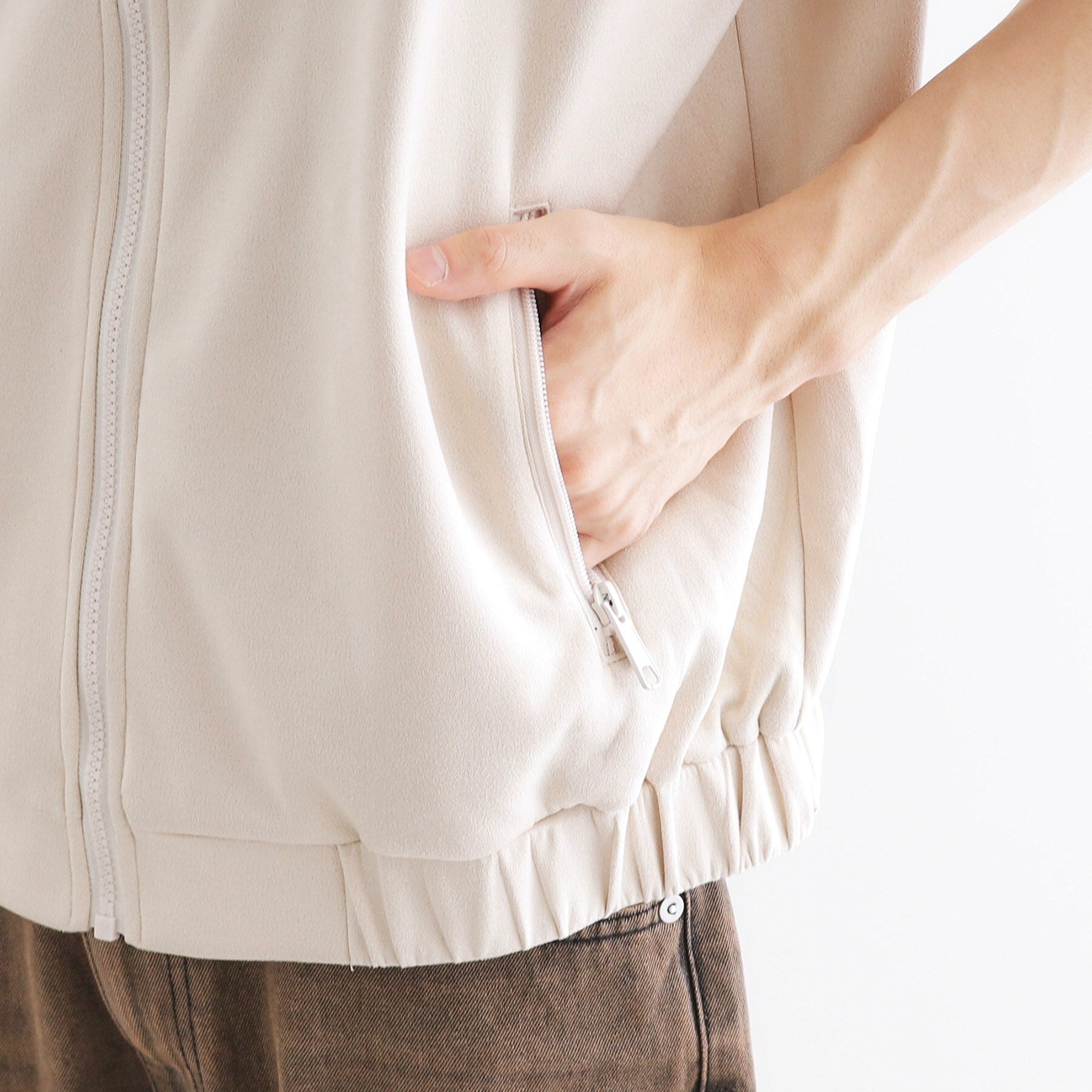 ティーケー タケオ キクチ tk.TAKEO KIKUCHI スエードライクトラックジャケット (チャコールグレー(014)) チャコールグレー(014)