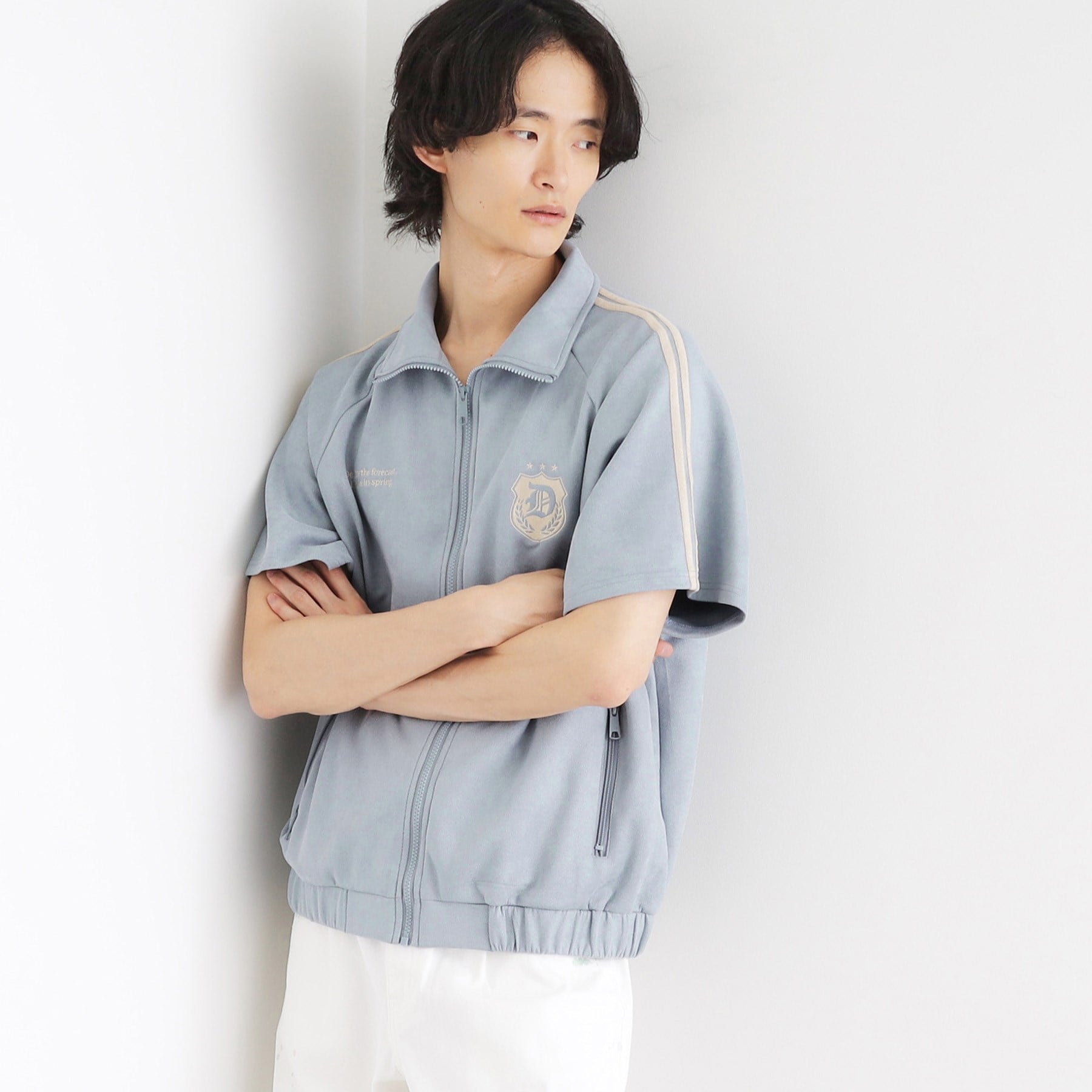 ティーケー タケオ キクチ tk.TAKEO KIKUCHI スエードライクトラックジャケット (ブルーグリーン(097)) ブルーグリーン(097)