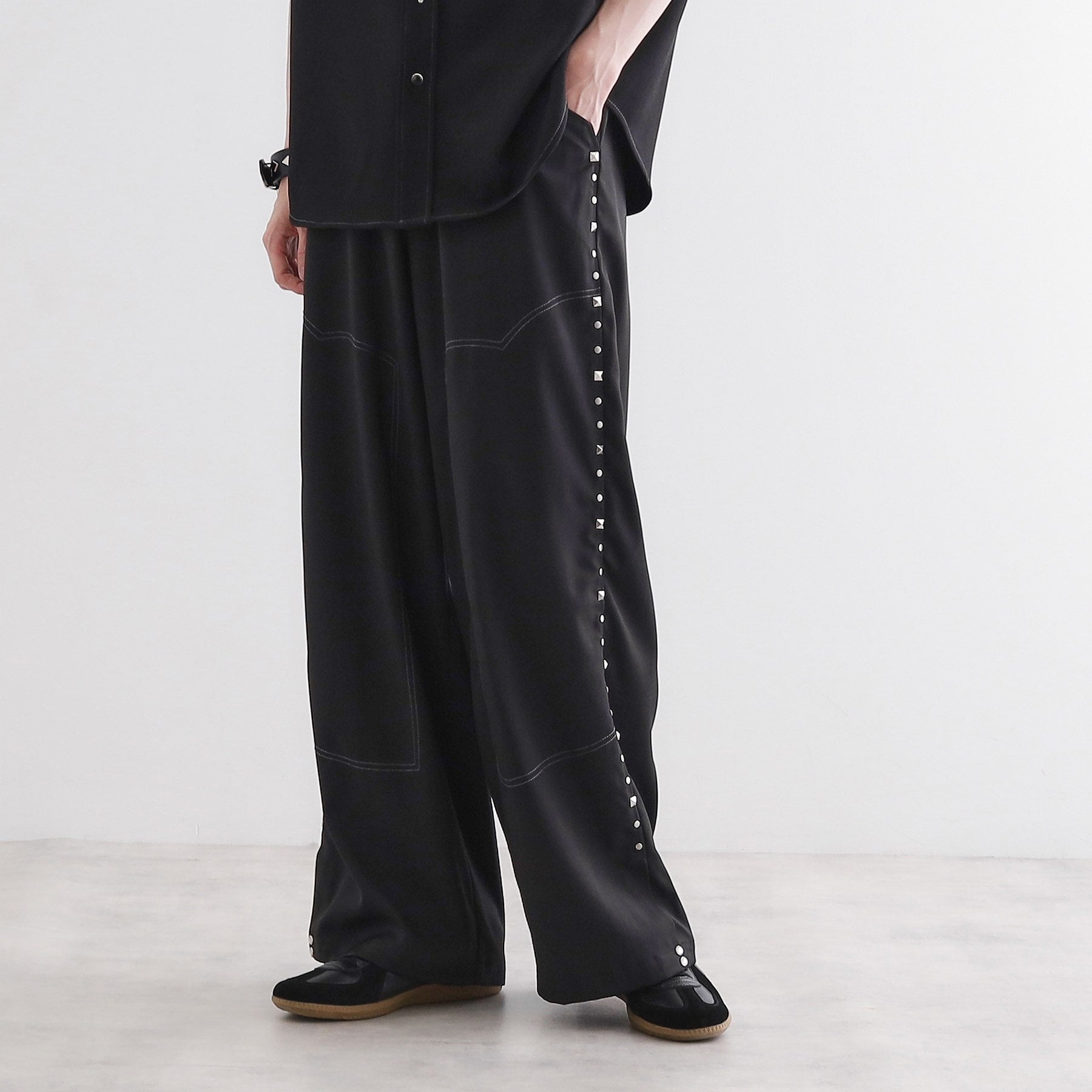 ティーケー タケオ キクチ tk.TAKEO KIKUCHI スタッズスラックス (ブラック(019)) ブラック(019)