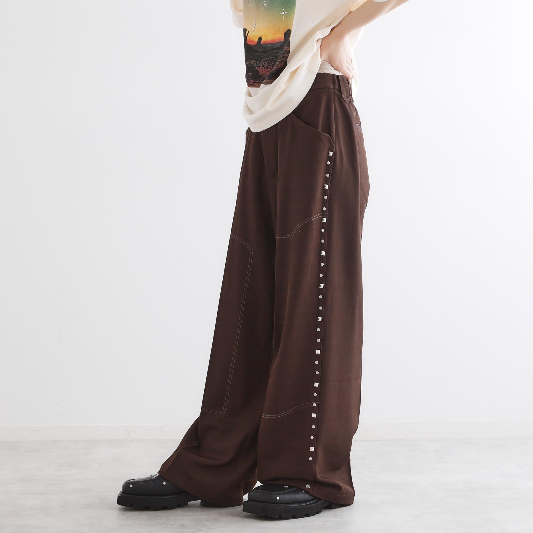 ティーケー タケオ キクチ tk.TAKEO KIKUCHI スタッズスラックス (ブラック(019)) ブラック(019)