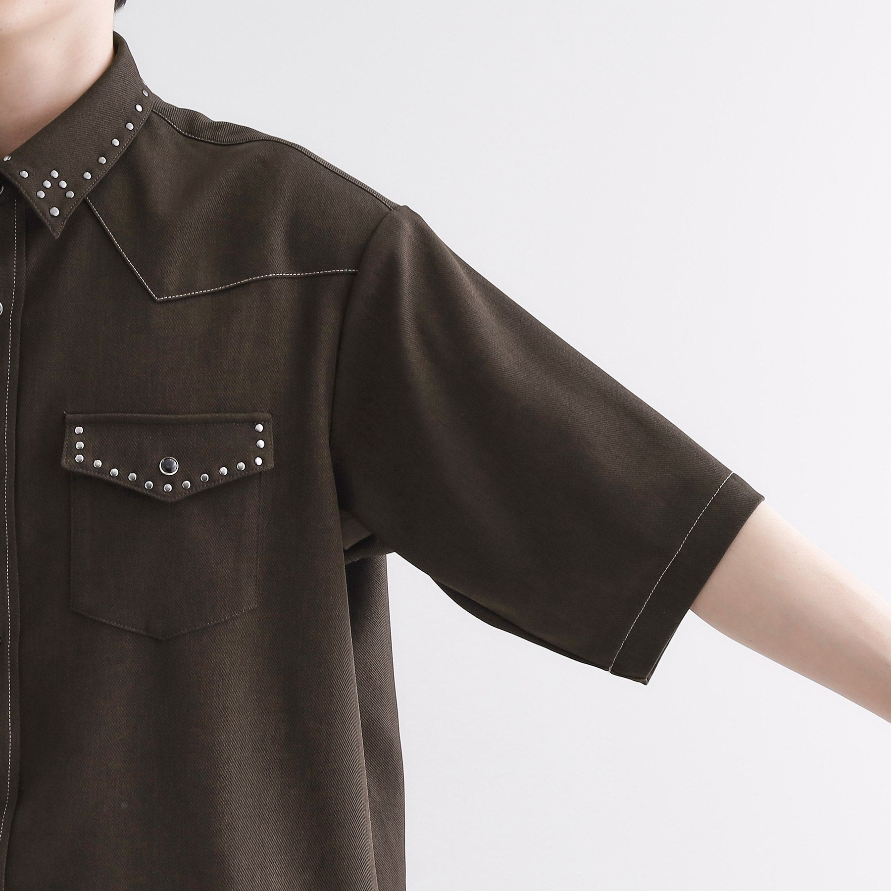 ティーケー タケオ キクチ tk.TAKEO KIKUCHI ウェスタンスタッズシャツ (ブラック(019)) ブラック(019)