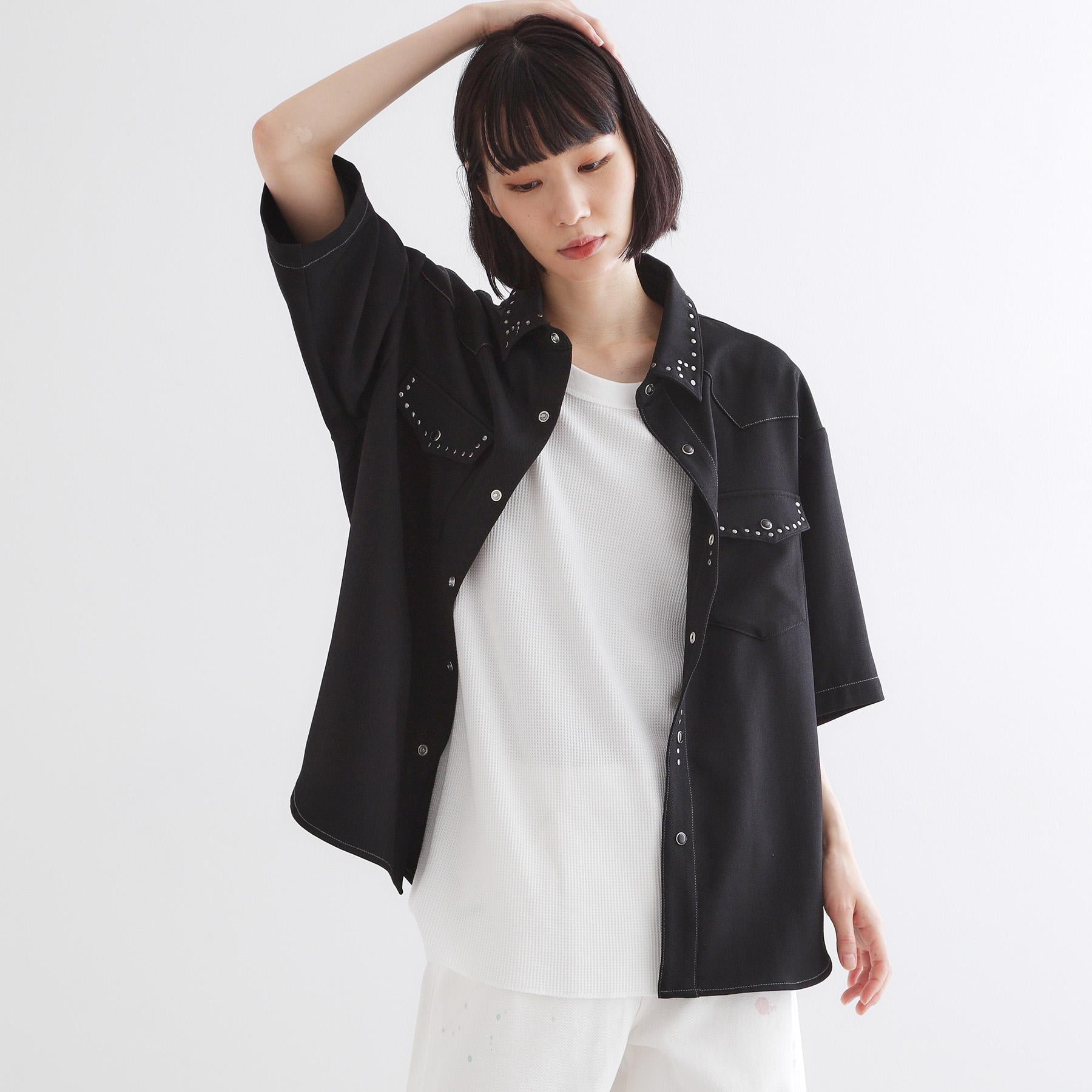 ティーケー タケオ キクチ tk.TAKEO KIKUCHI ウェスタンスタッズシャツ (ブラック(019)) ブラック(019)