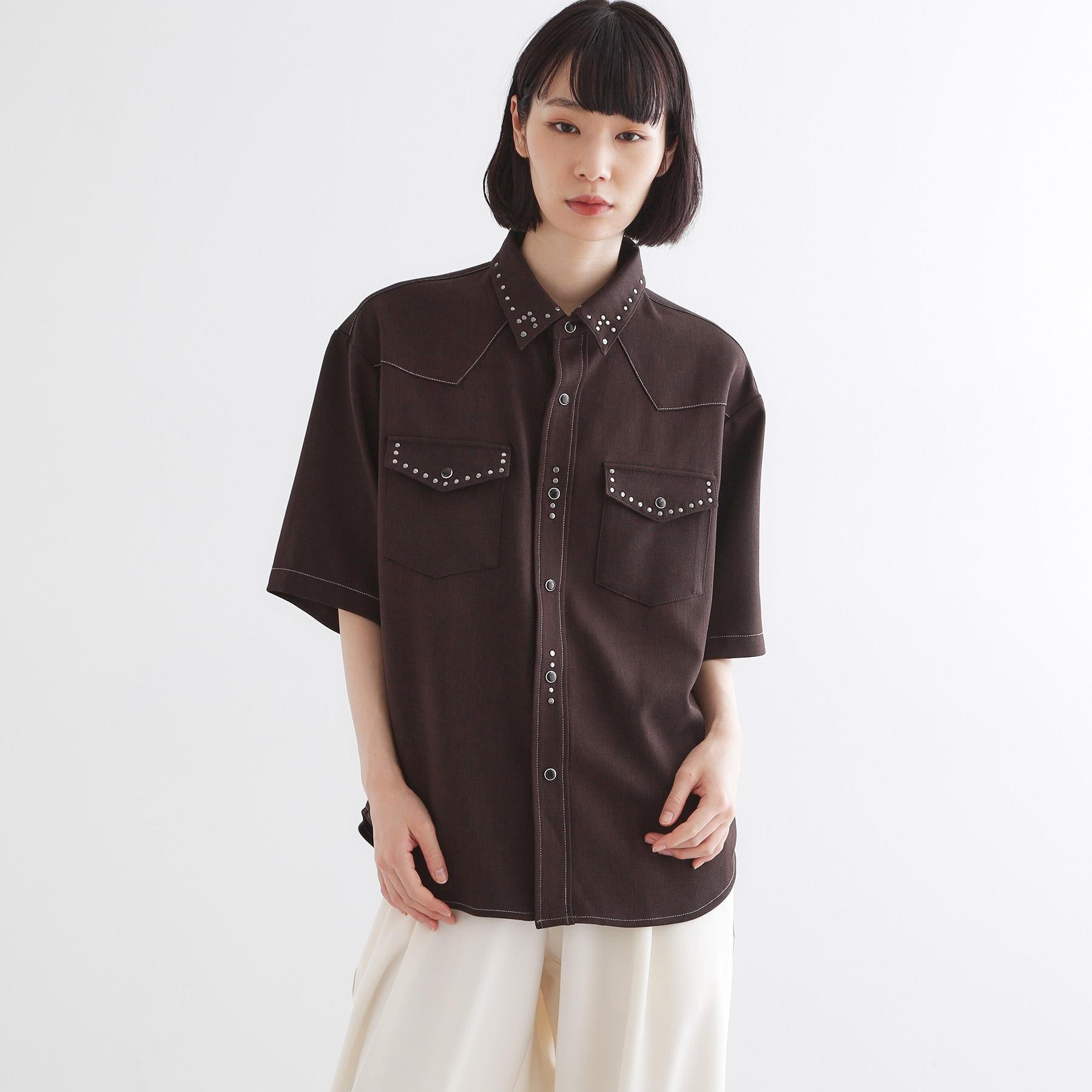 ティーケー タケオ キクチ tk.TAKEO KIKUCHI ウェスタンスタッズシャツ (ブラック(019)) ブラック(019)